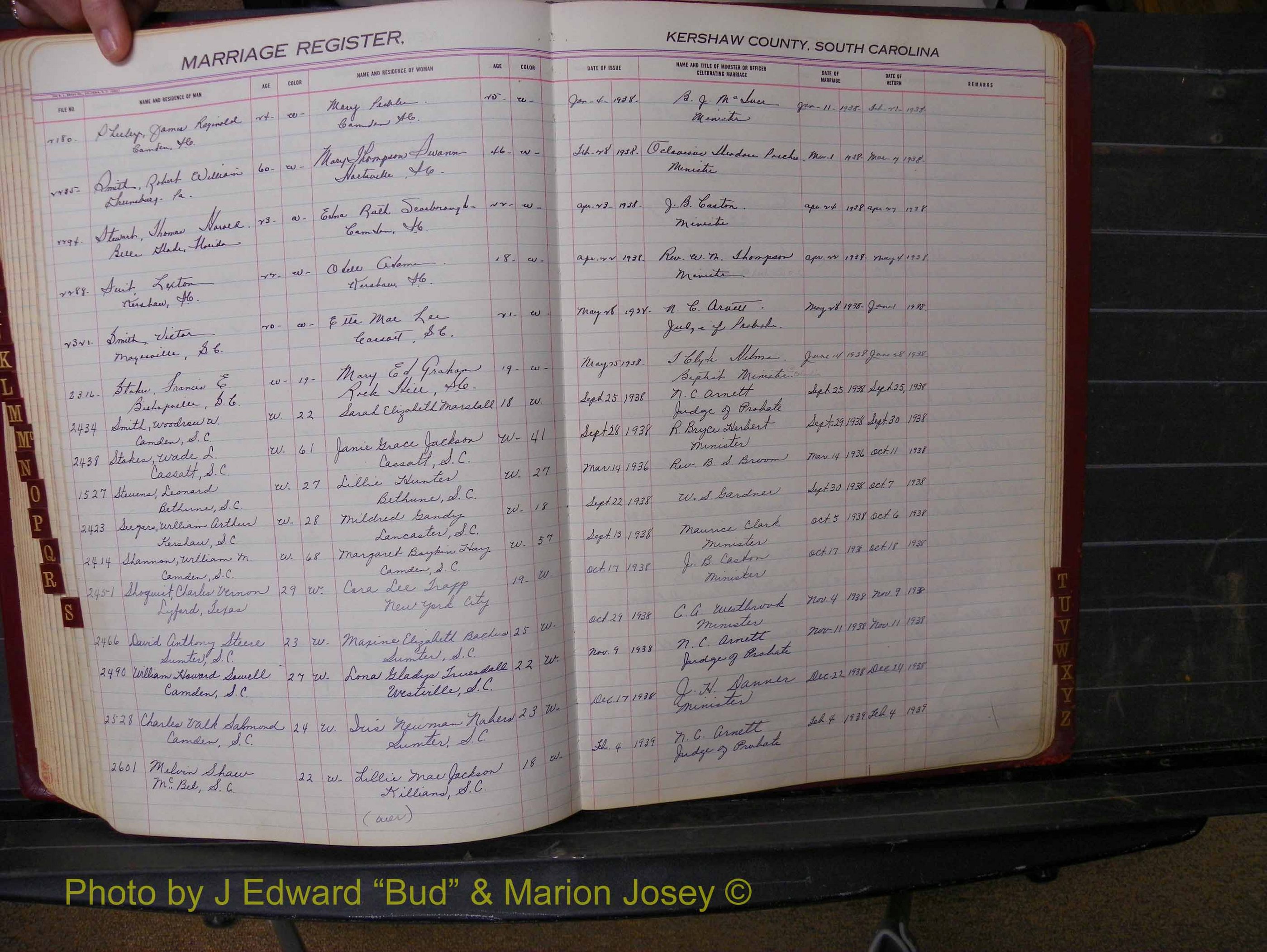 Kershaw Marriages, 1936-1944, White Index S (210).JPG