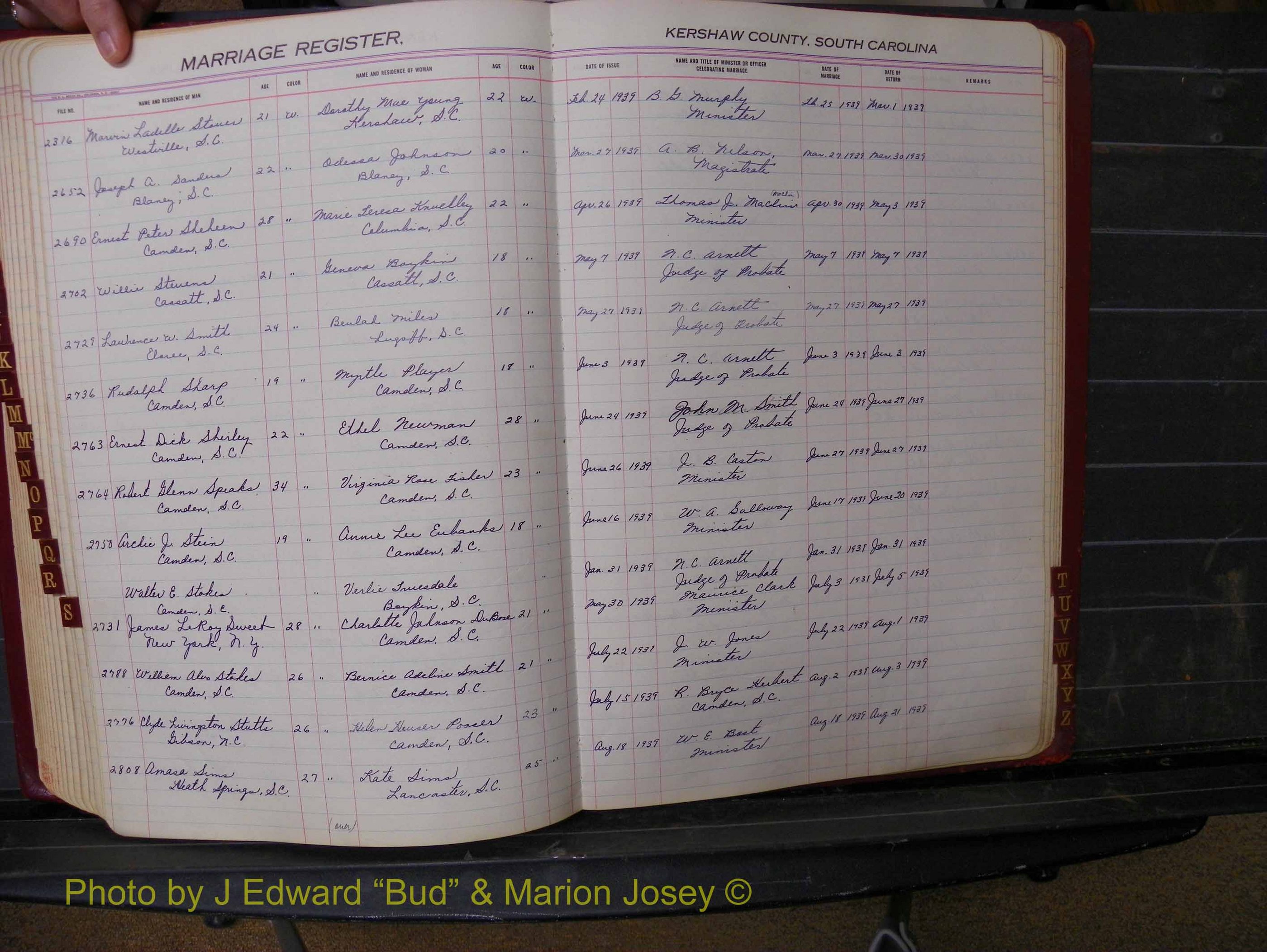 Kershaw Marriages, 1936-1944, White Index S (211).JPG