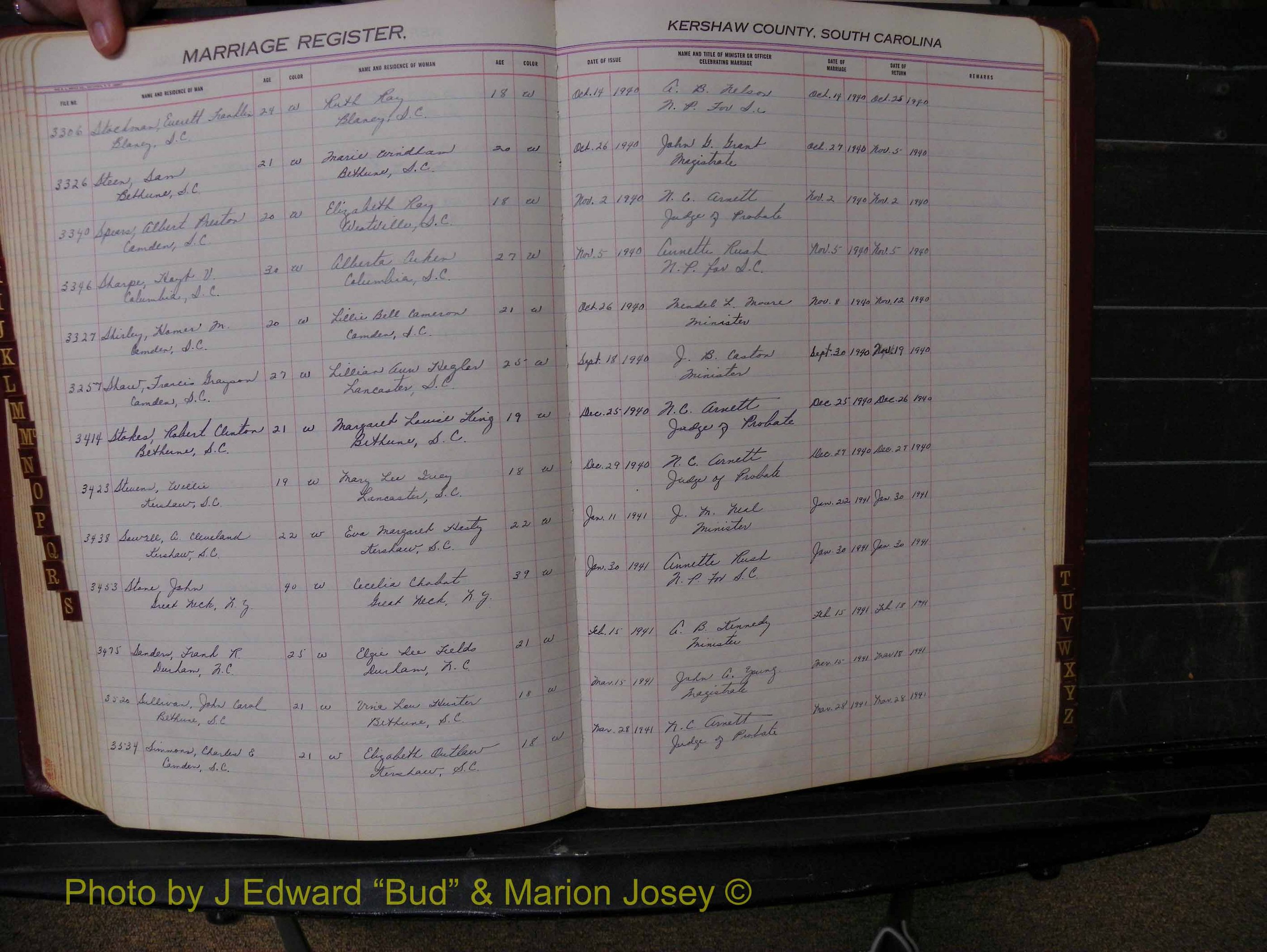 Kershaw Marriages, 1936-1944, White Index S (213).JPG