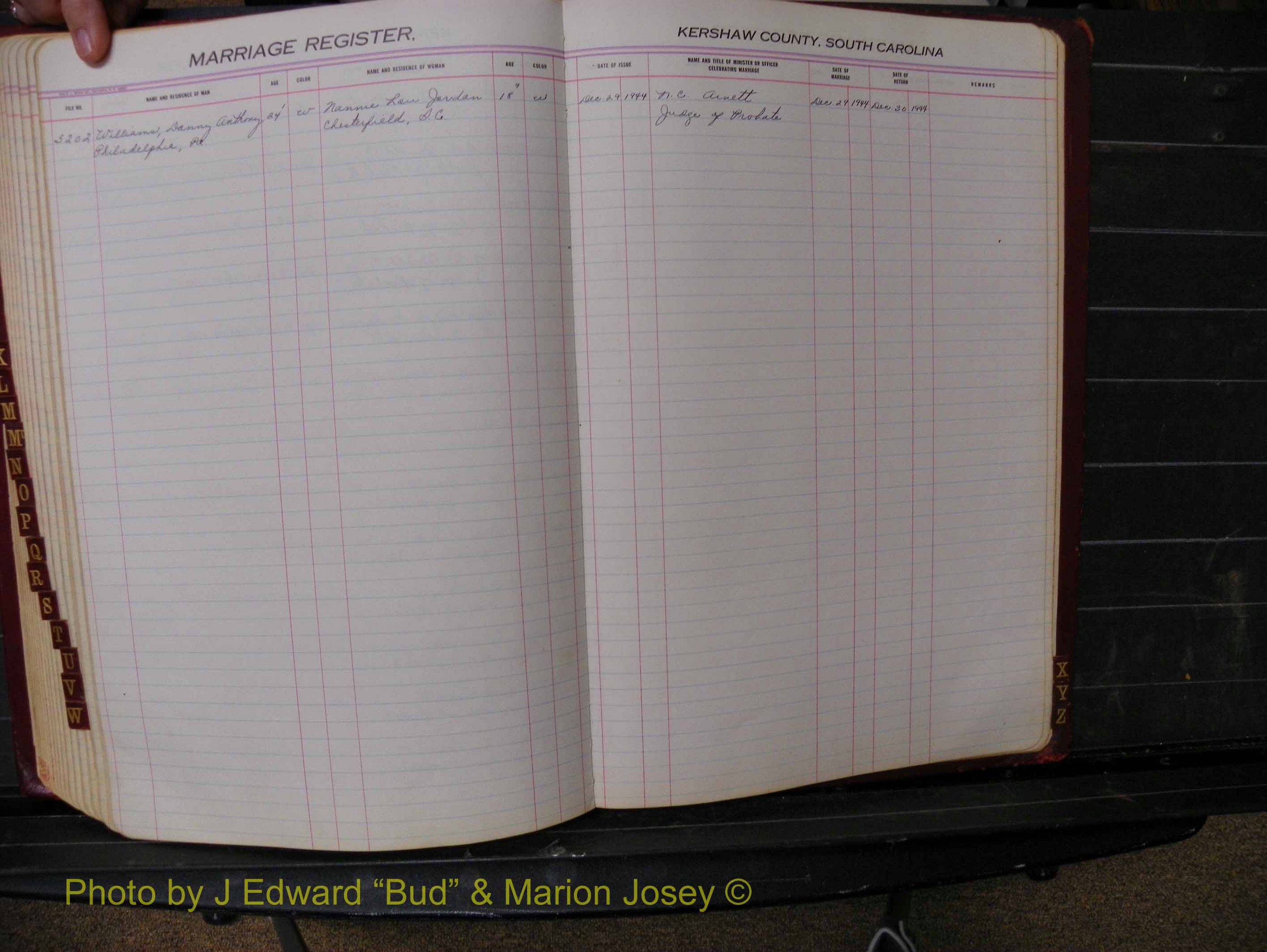 Kershaw Marriages, 1936-1944, White Index W (237).JPG
