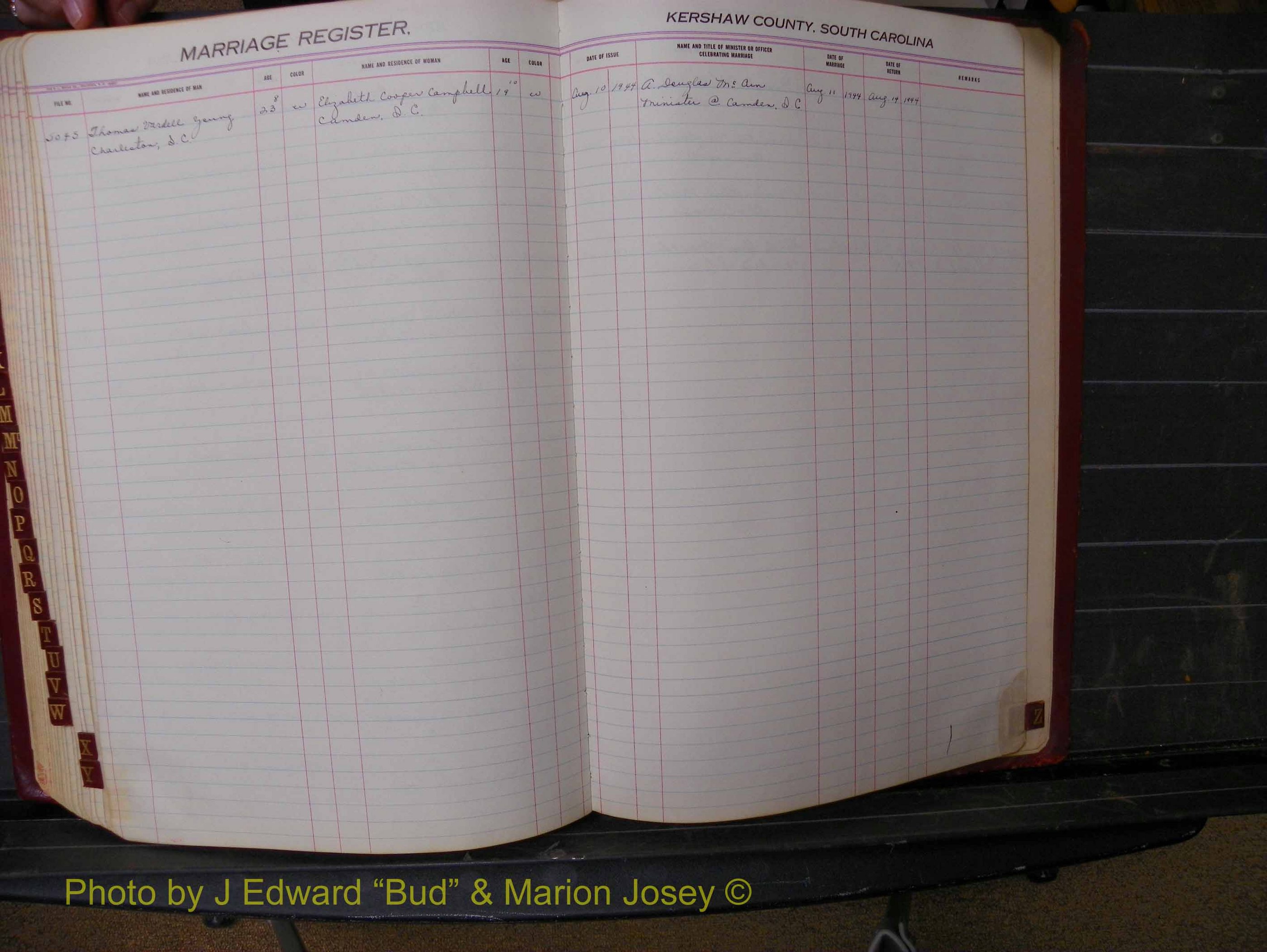 Kershaw Marriages, 1936-1944, White Index Y (240).JPG