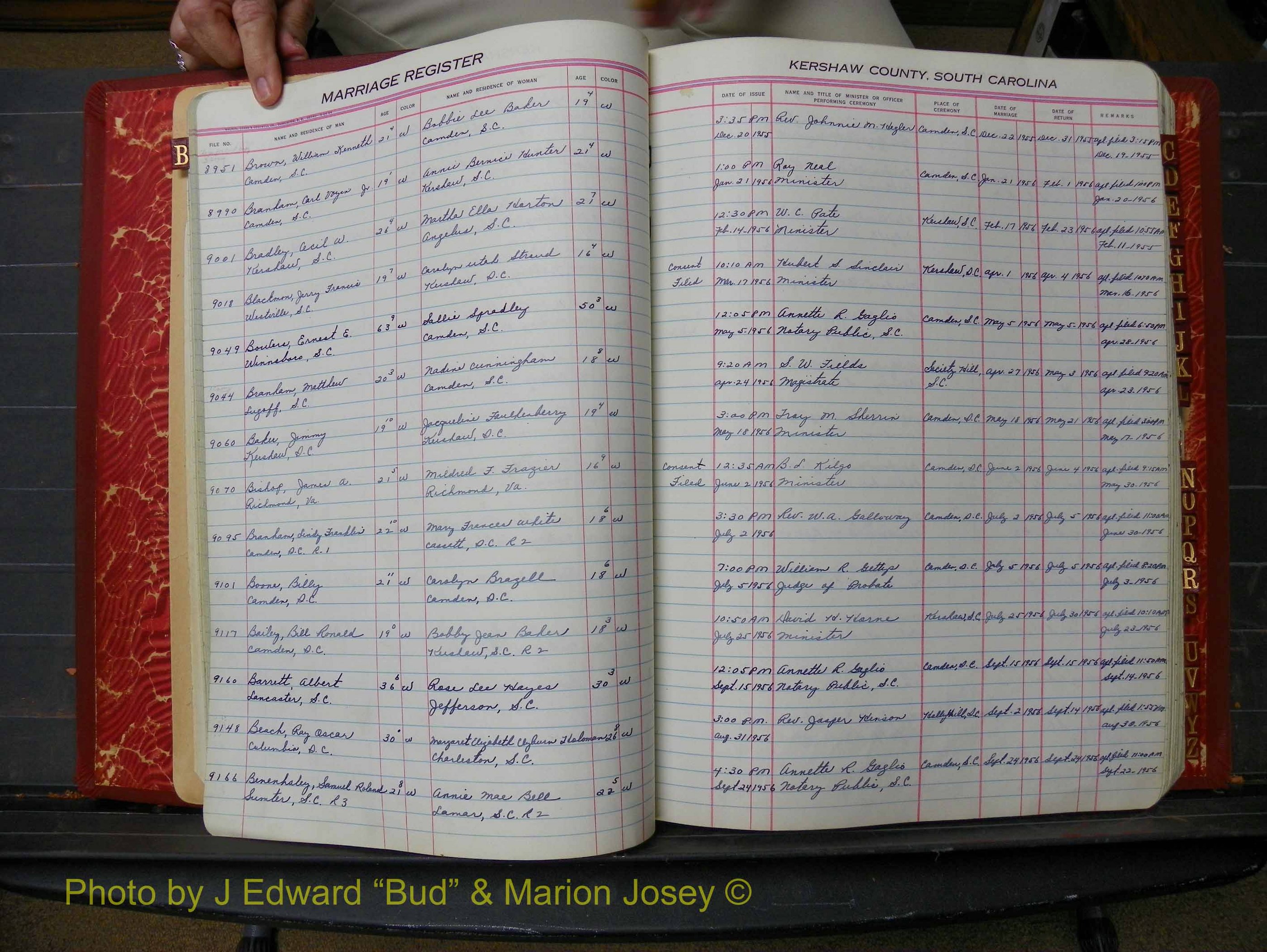 Kershaw Marriages, 1944-1960, White Index B (125).JPG