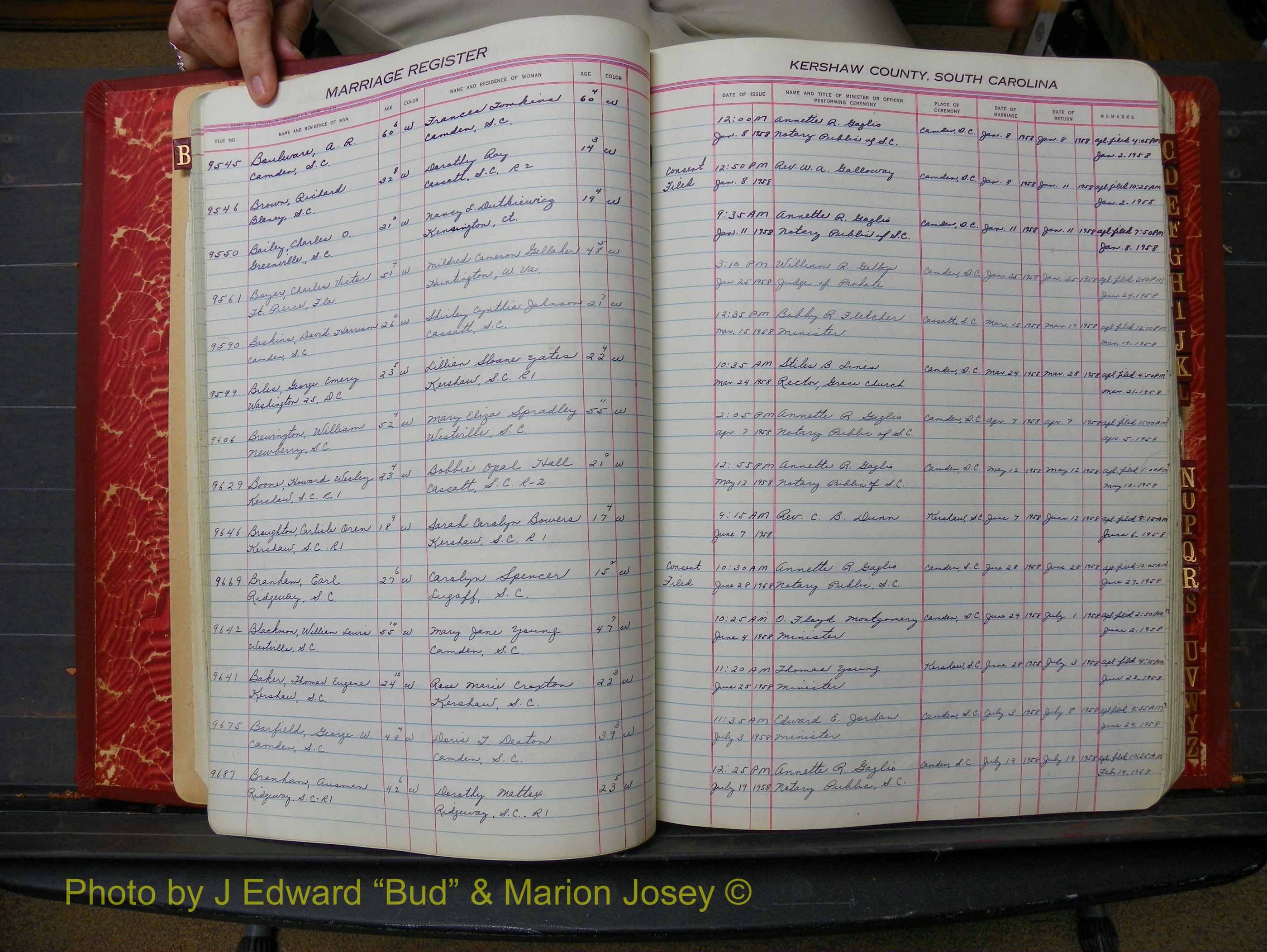 Kershaw Marriages, 1944-1960, White Index B (128).JPG