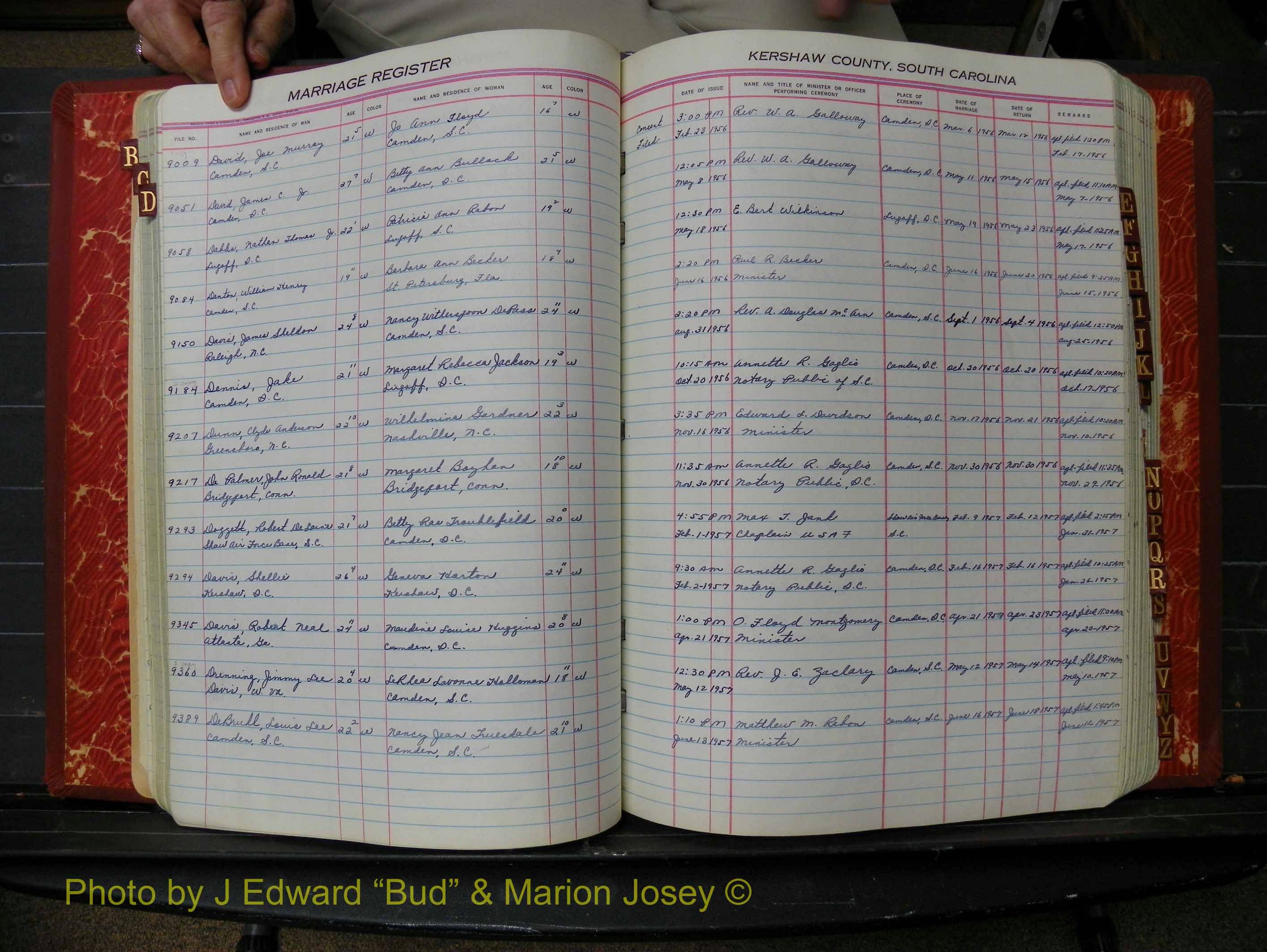 Kershaw Marriages, 1944-1960, White Index D (156).JPG