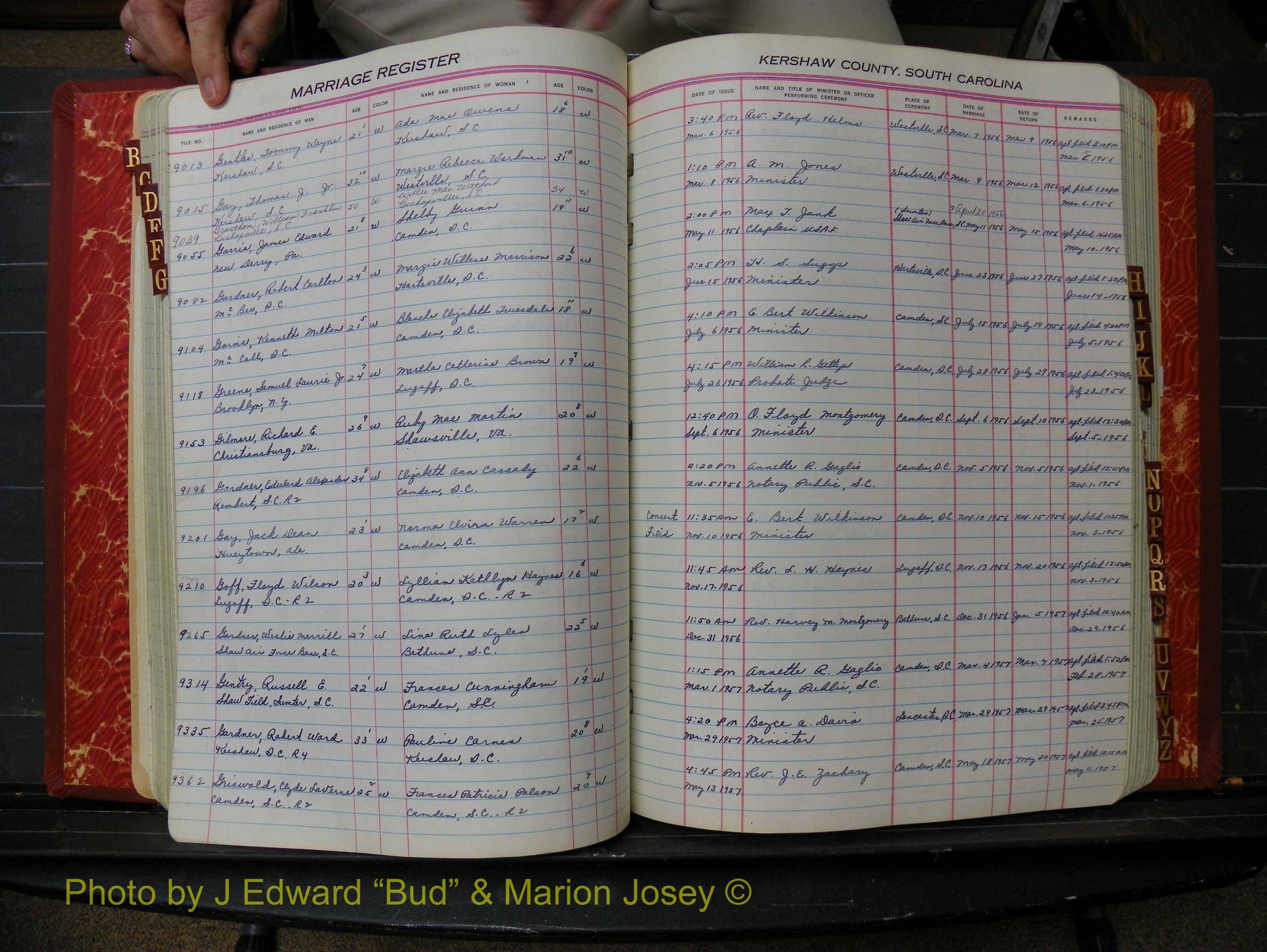 Kershaw Marriages, 1944-1960, White Index G (175).JPG