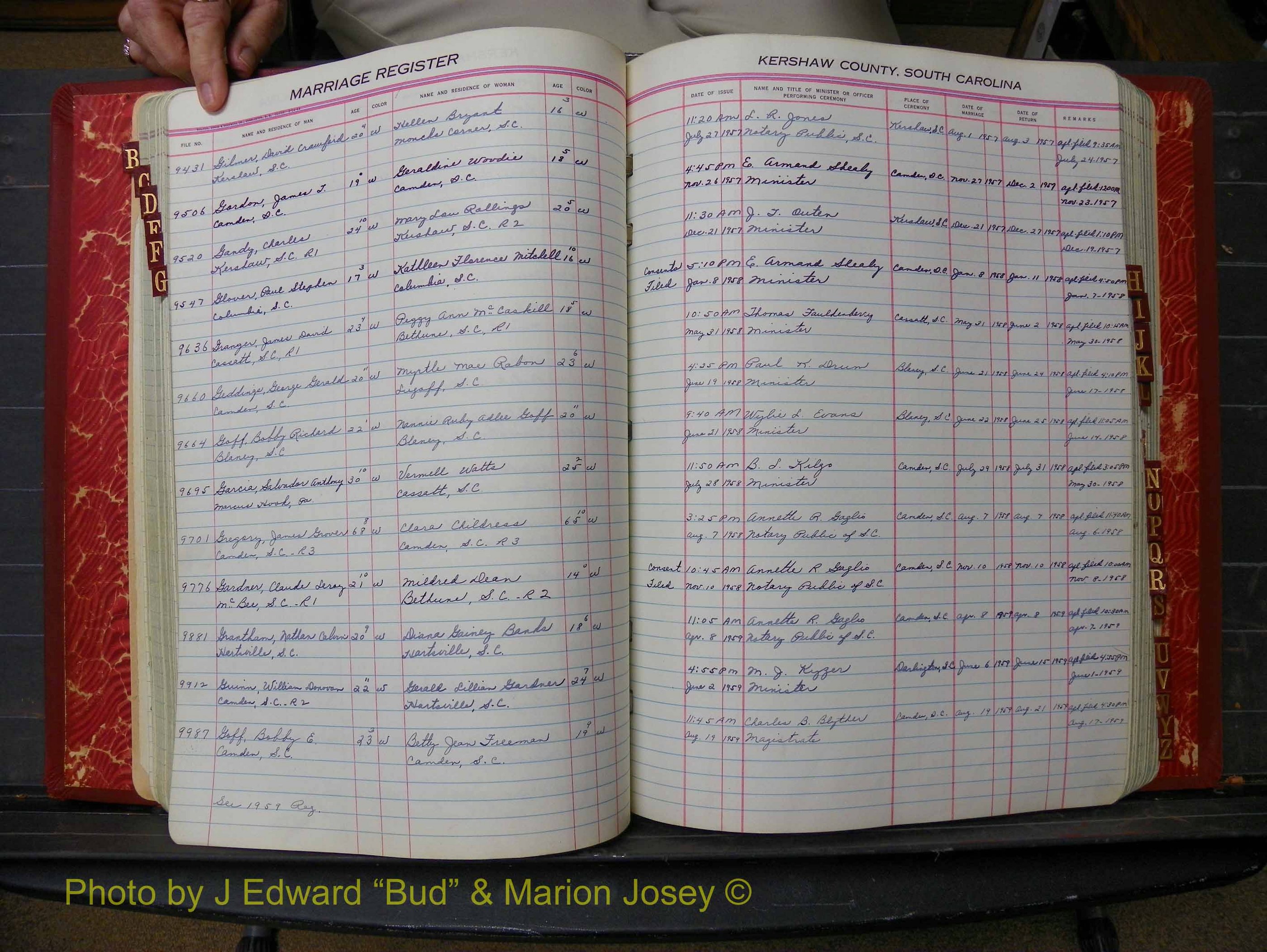 Kershaw Marriages, 1944-1960, White Index G (176).JPG