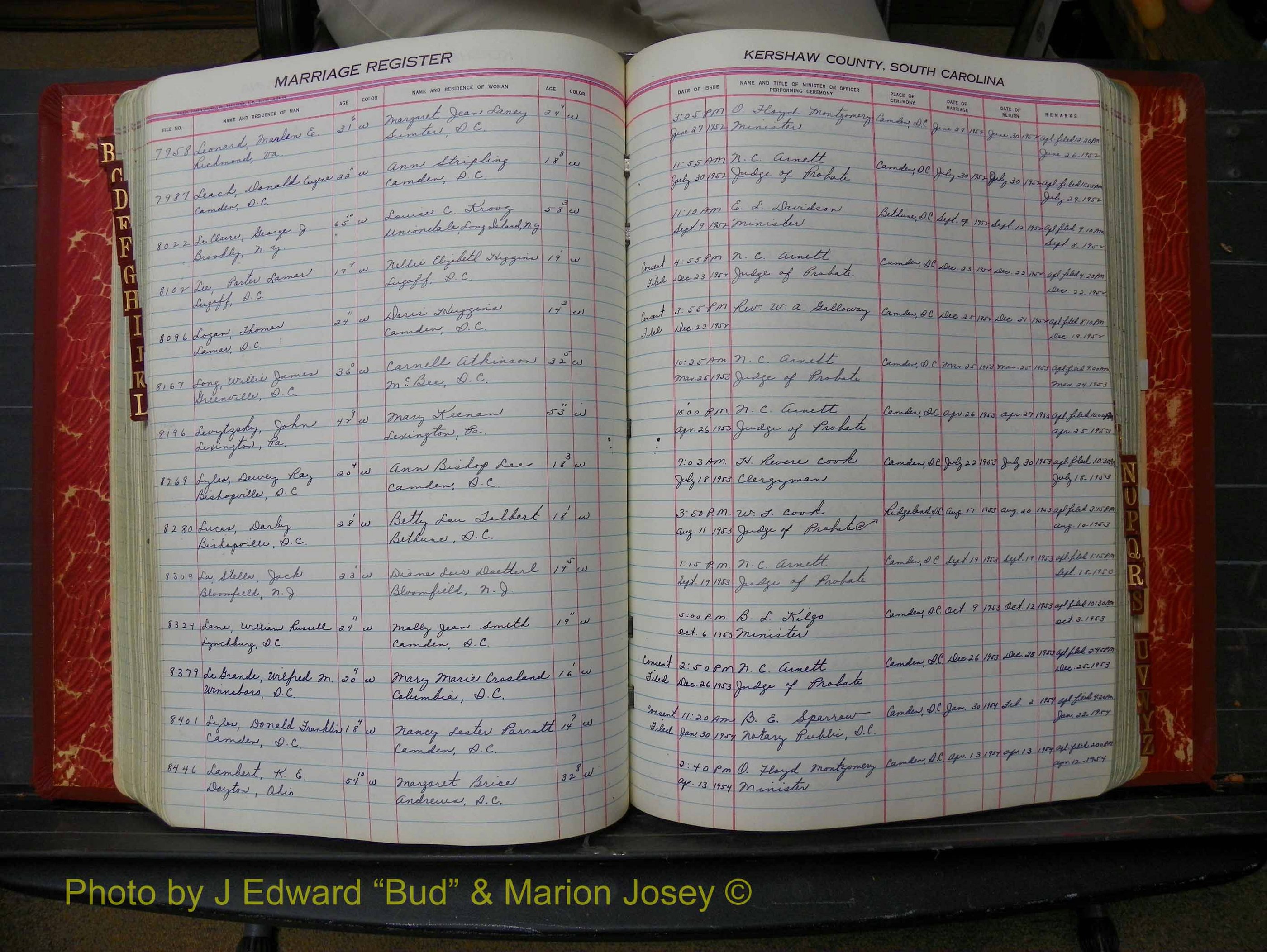 Kershaw Marriages, 1944-1960, White Index L (211).JPG