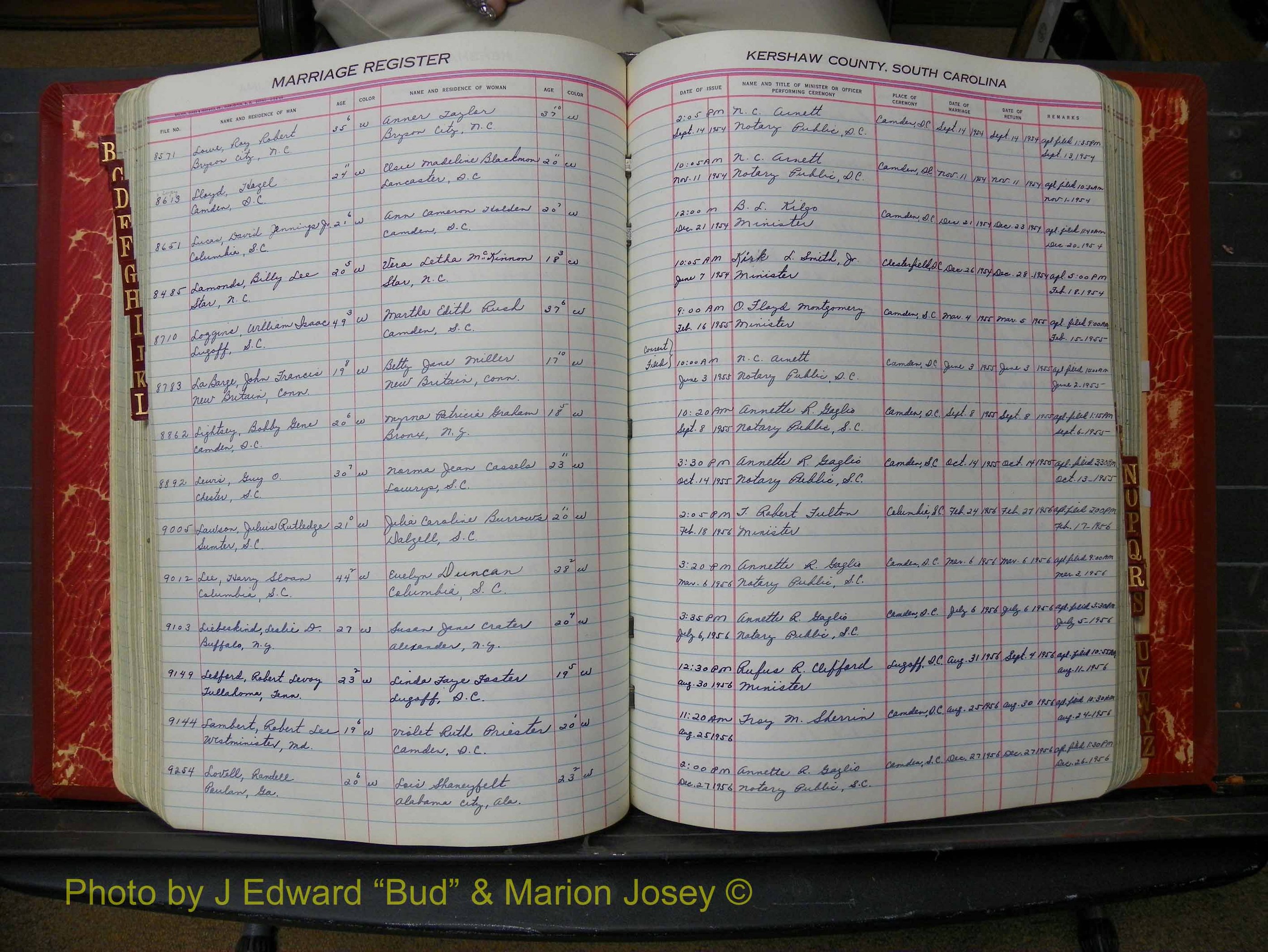 Kershaw Marriages, 1944-1960, White Index L (212).JPG