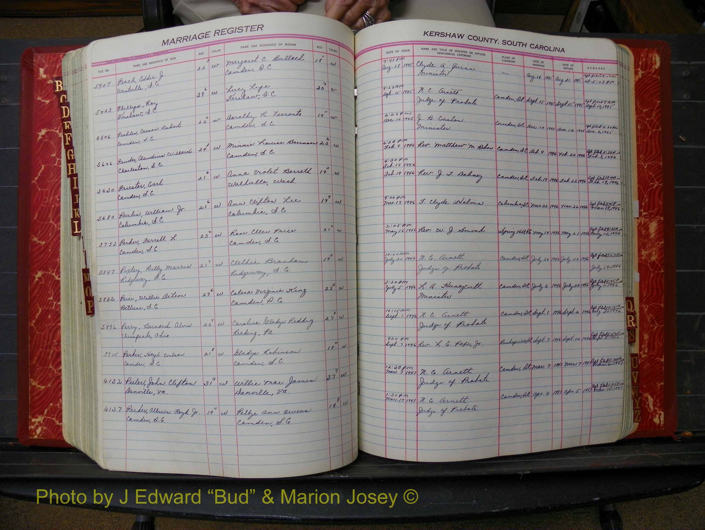 Kershaw Marriages, 1944-1960, White Index P (244).JPG