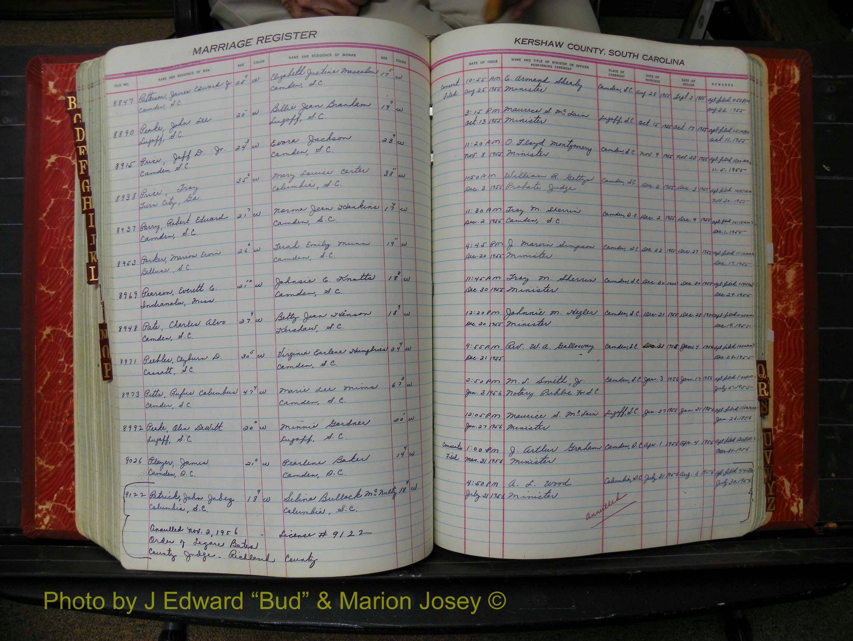 Kershaw Marriages, 1944-1960, White Index P (250).JPG