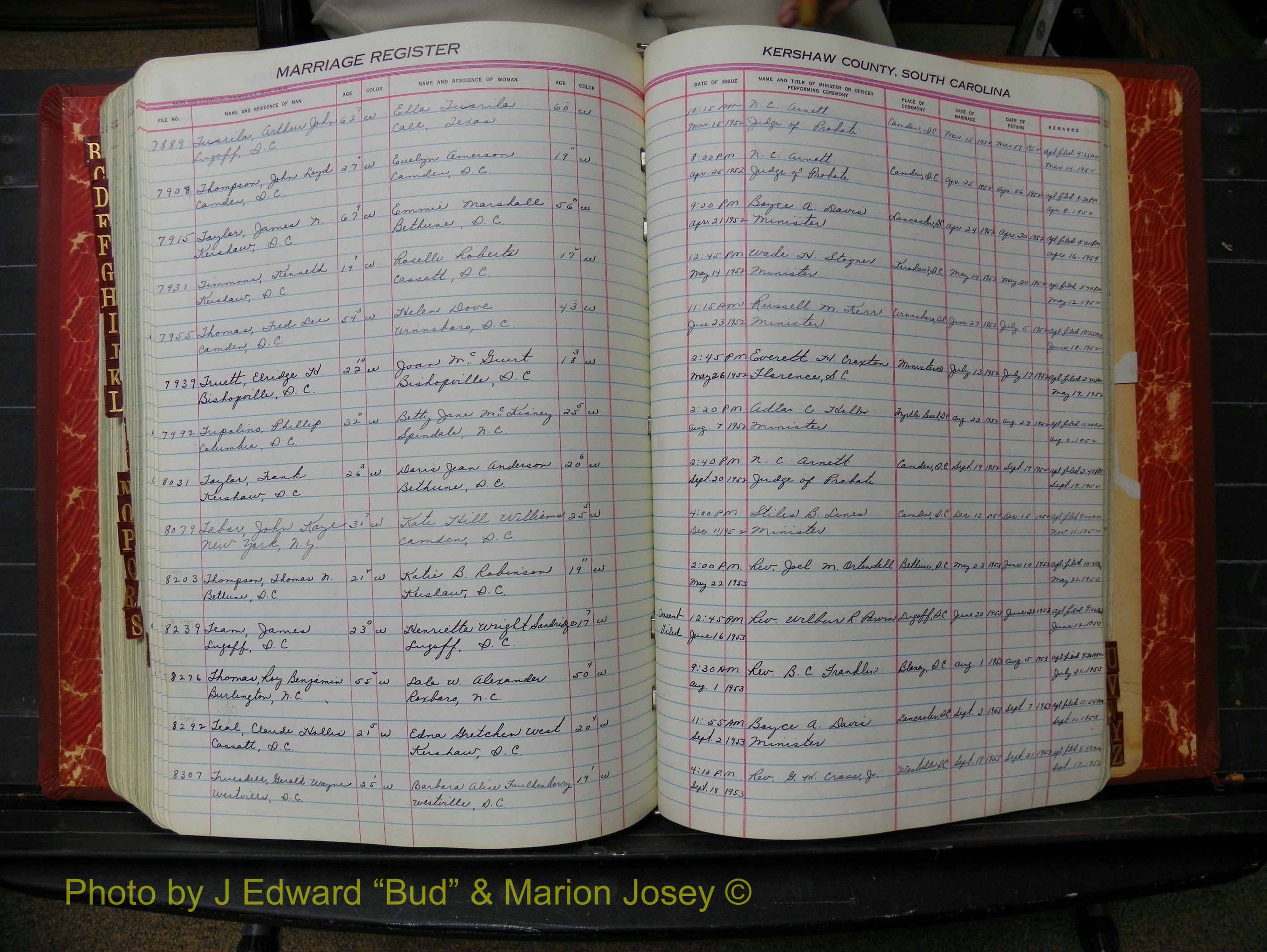 Kershaw Marriages, 1944-1960, White Index T (290).JPG