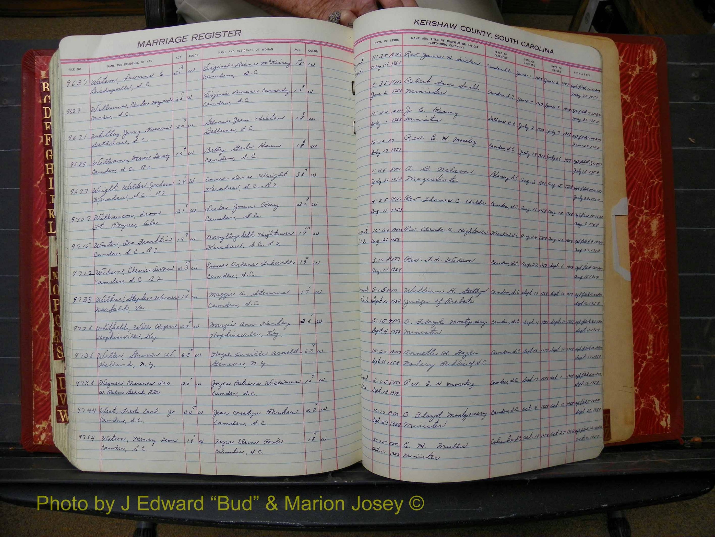Kershaw Marriages, 1944-1960, White Index W (310).JPG