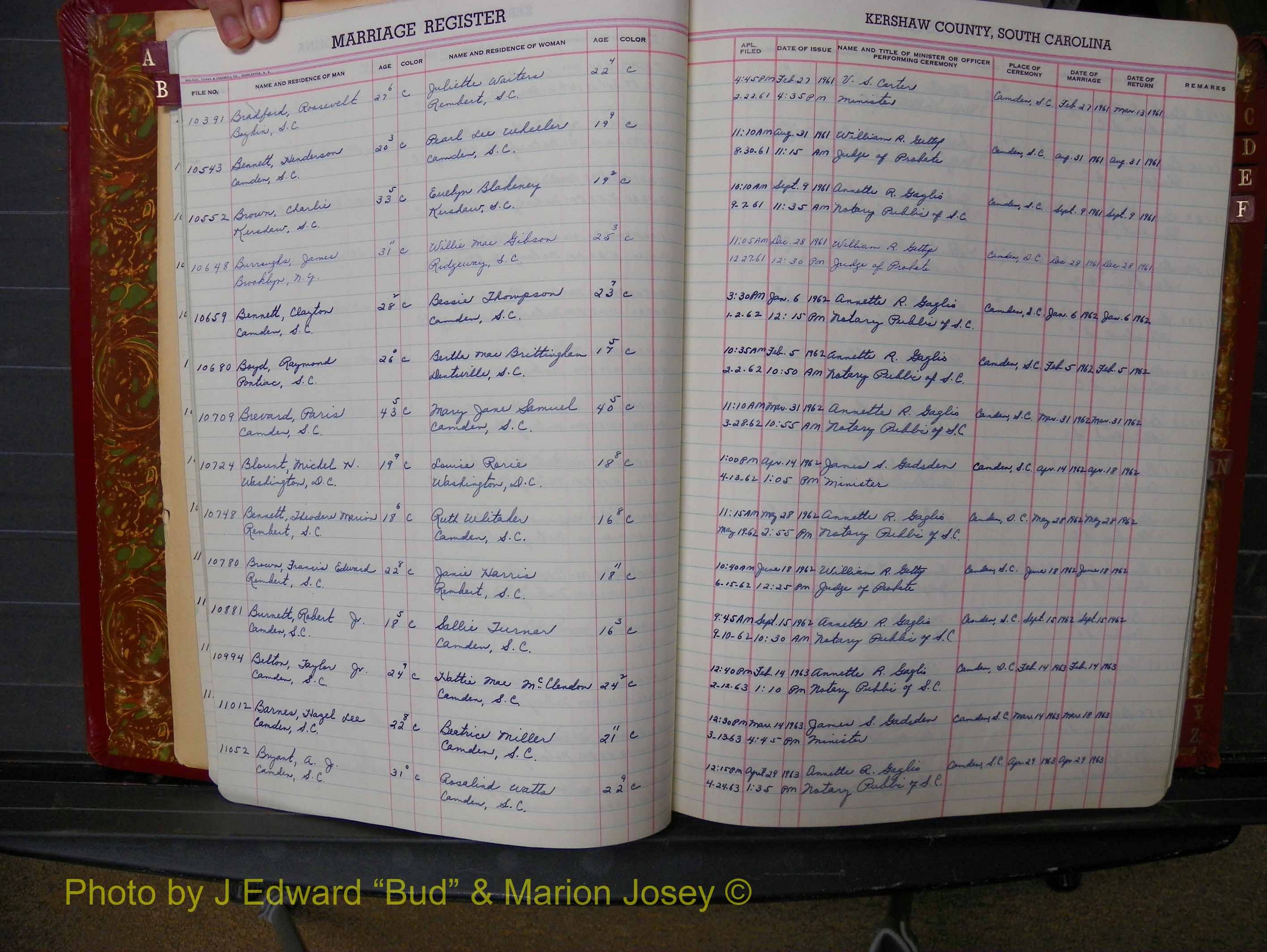 Kershaw Marriages, 1959-1981, Black Index B (109).JPG