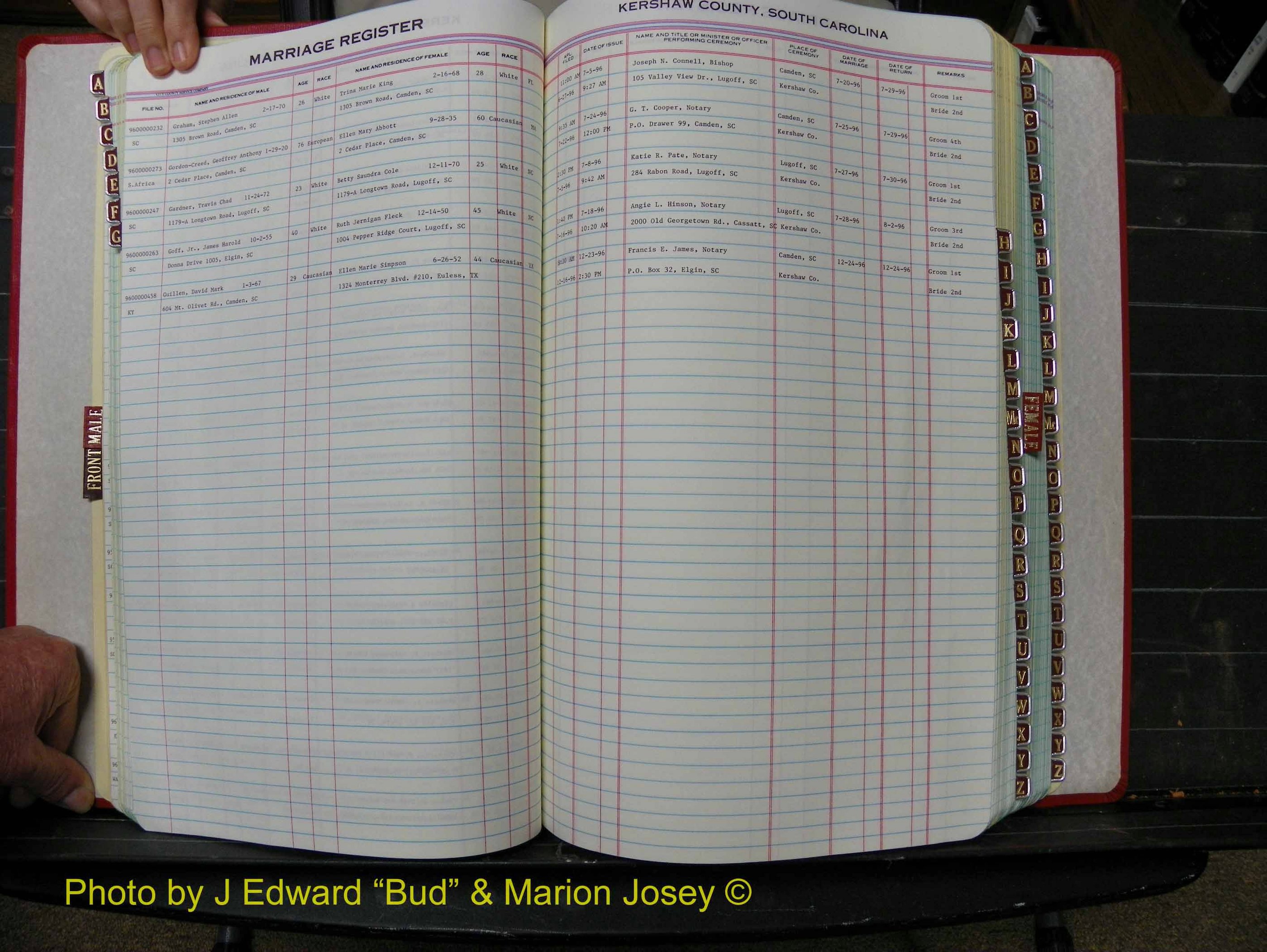 Kershaw Marriages, 1995-1996 Male Index G (123).JPG