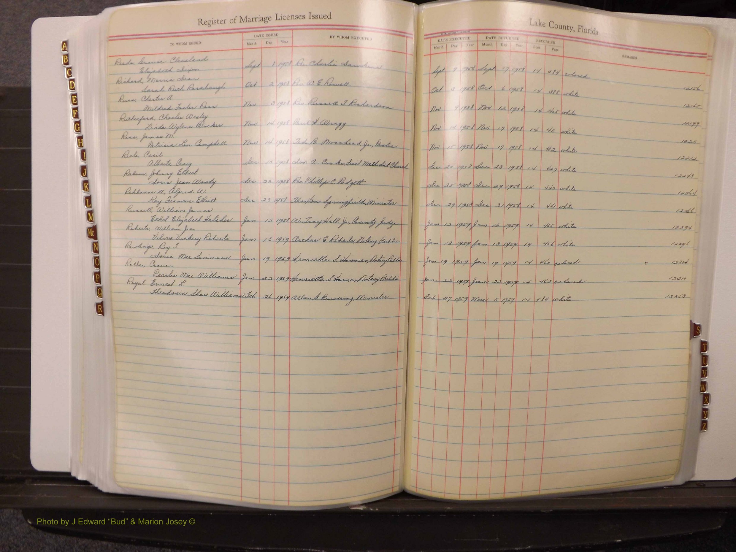 Lake Co, FL Marriage Book 3, 1945-1959 Index R10.JPG