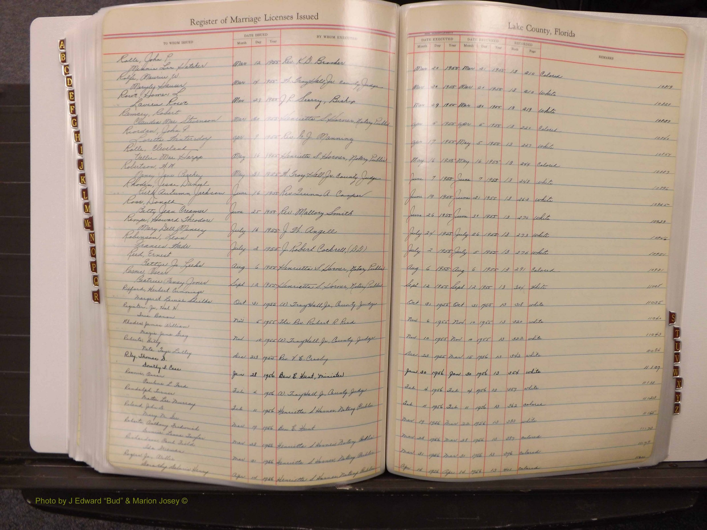 Lake Co, FL Marriage Book 3, 1945-1959 Index R7.JPG