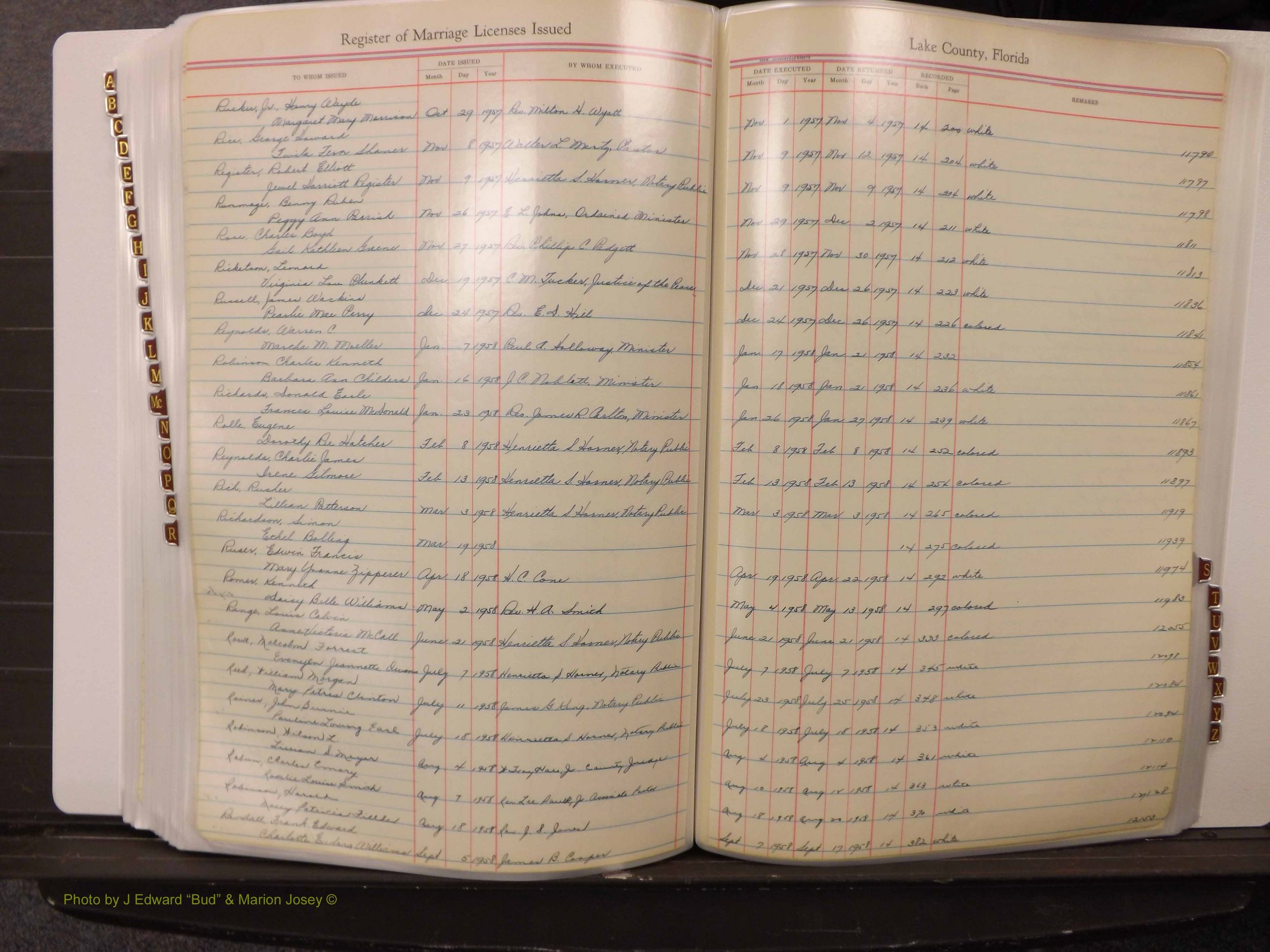 Lake Co, FL Marriage Book 3, 1945-1959 Index R9.JPG