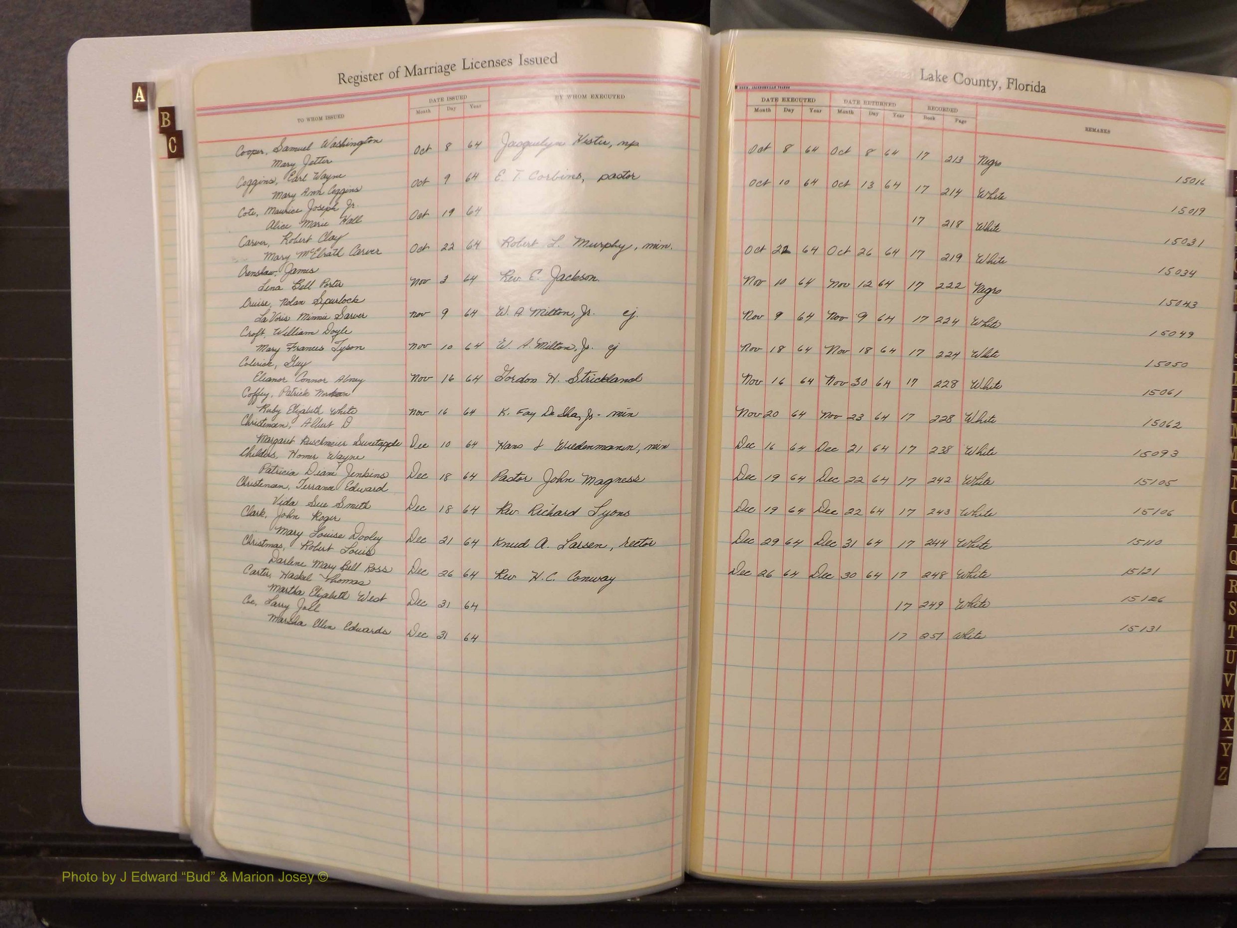 Lake Co, FL Marriage Book 4, 1959-1964 Index C11.JPG