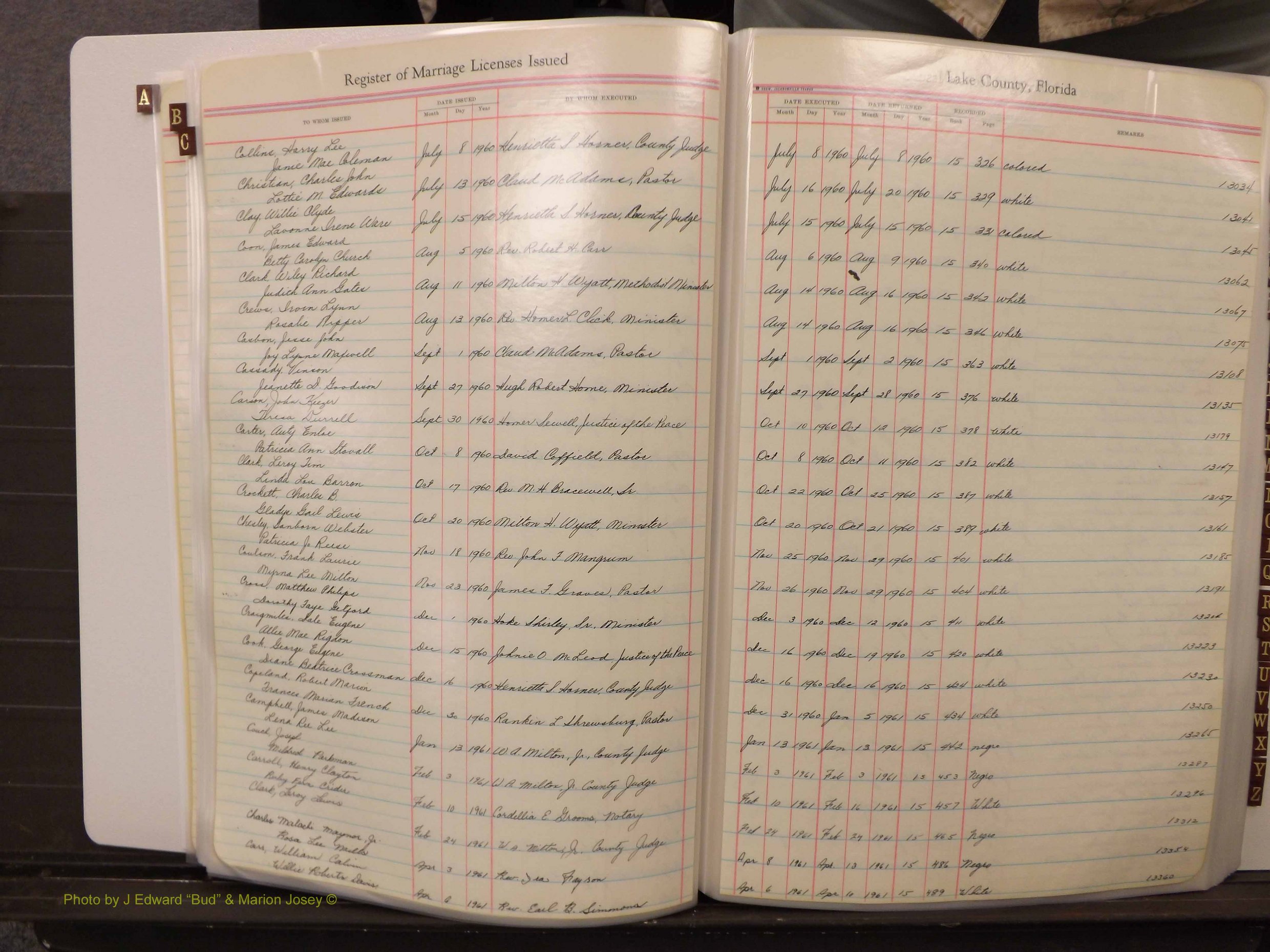 Lake Co, FL Marriage Book 4, 1959-1964 Index C4.JPG