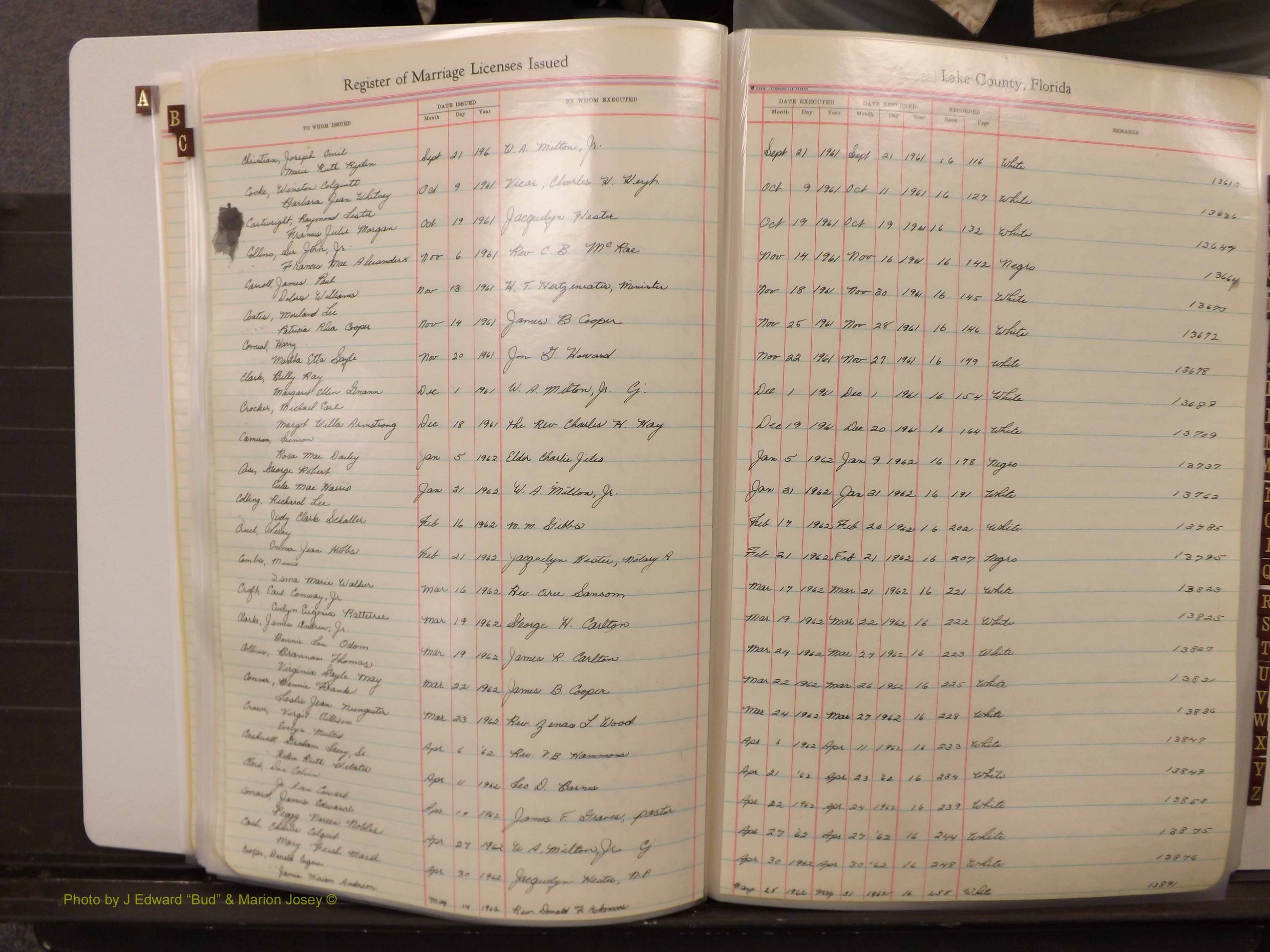 Lake Co, FL Marriage Book 4, 1959-1964 Index C6.JPG