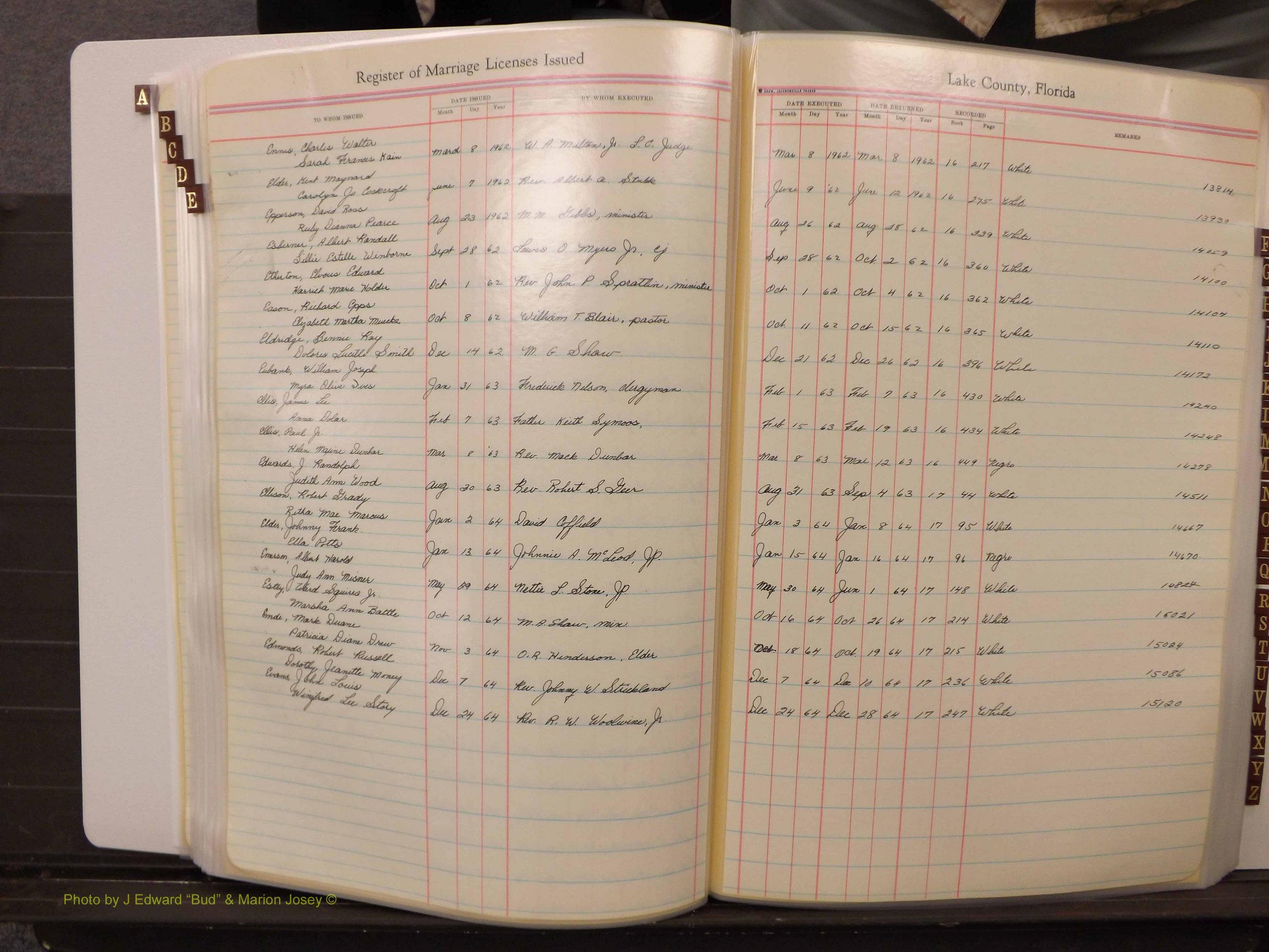Lake Co, FL Marriage Book 4, 1959-1964 Index E2.JPG