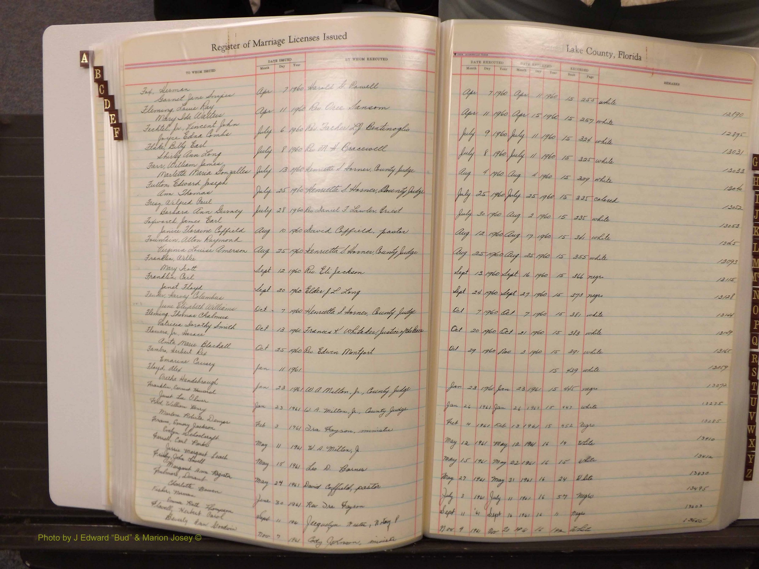 Lake Co, FL Marriage Book 4, 1959-1964 Index F2.JPG
