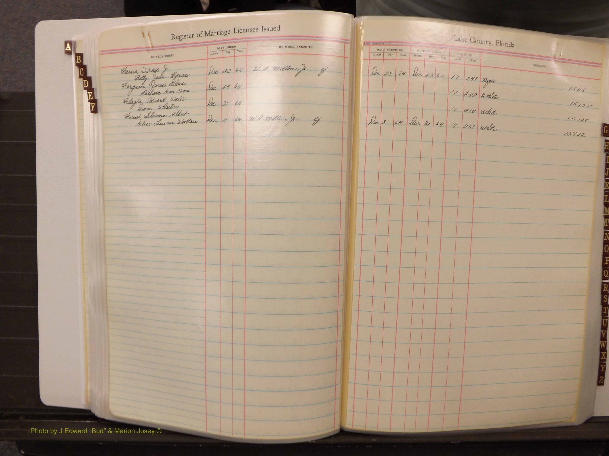 Lake Co, FL Marriage Book 4, 1959-1964 Index F5.JPG
