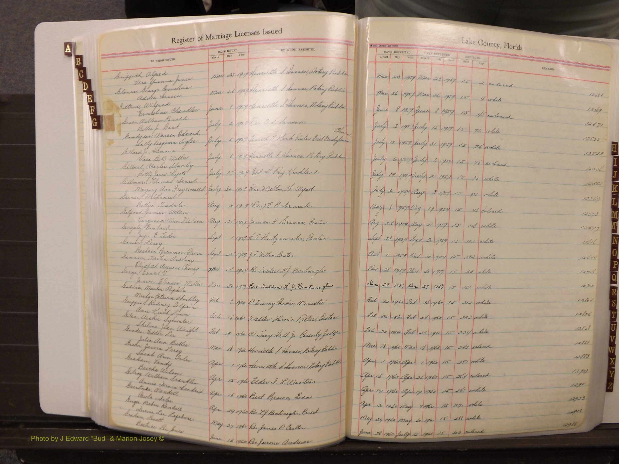 Lake Co, FL Marriage Book 4, 1959-1964 Index G1.JPG