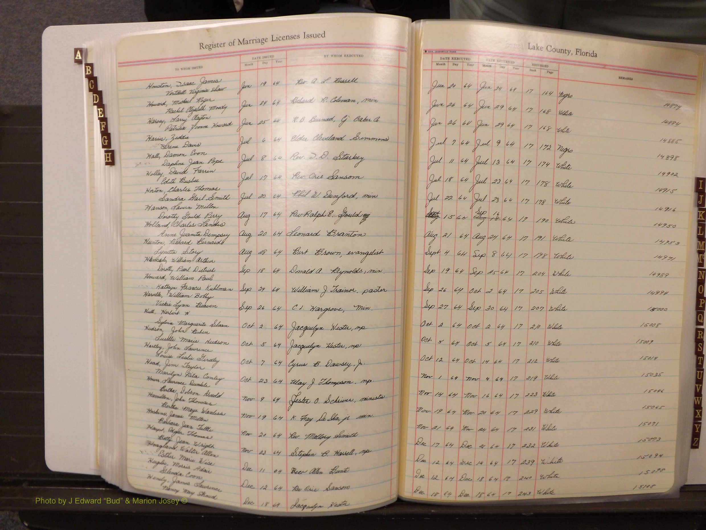 Lake Co, FL Marriage Book 4, 1959-1964 Index H10.JPG