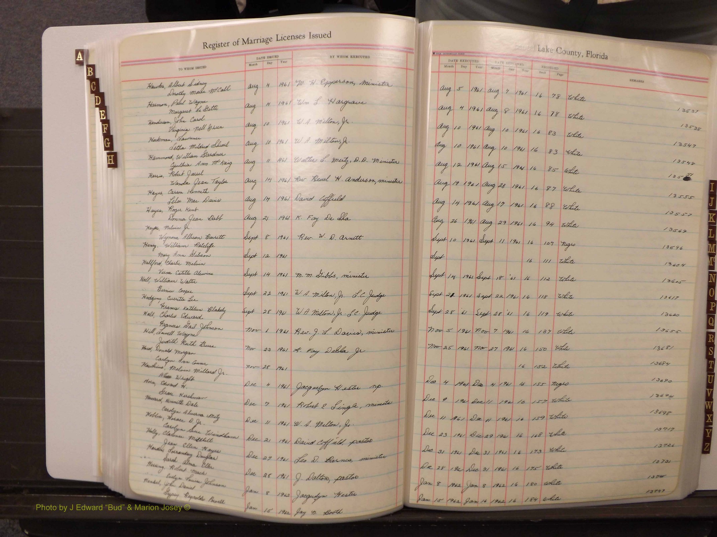 Lake Co, FL Marriage Book 4, 1959-1964 Index H5.JPG