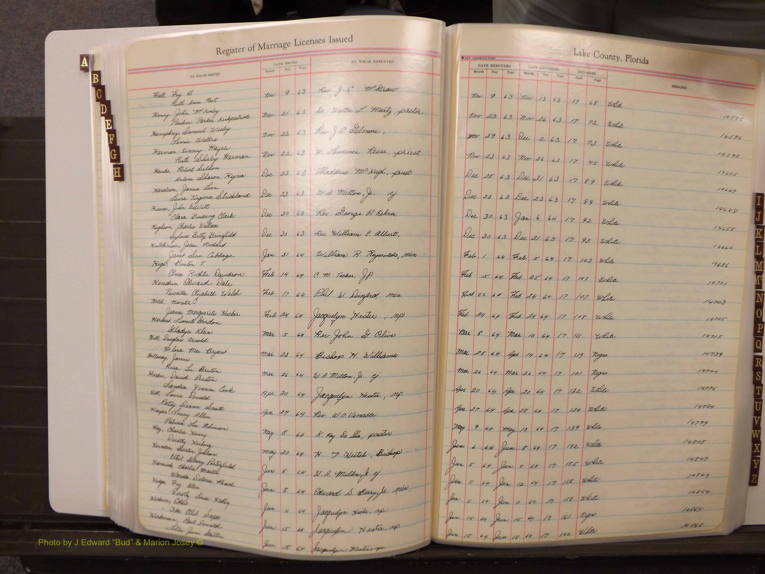 Lake Co, FL Marriage Book 4, 1959-1964 Index H9.JPG