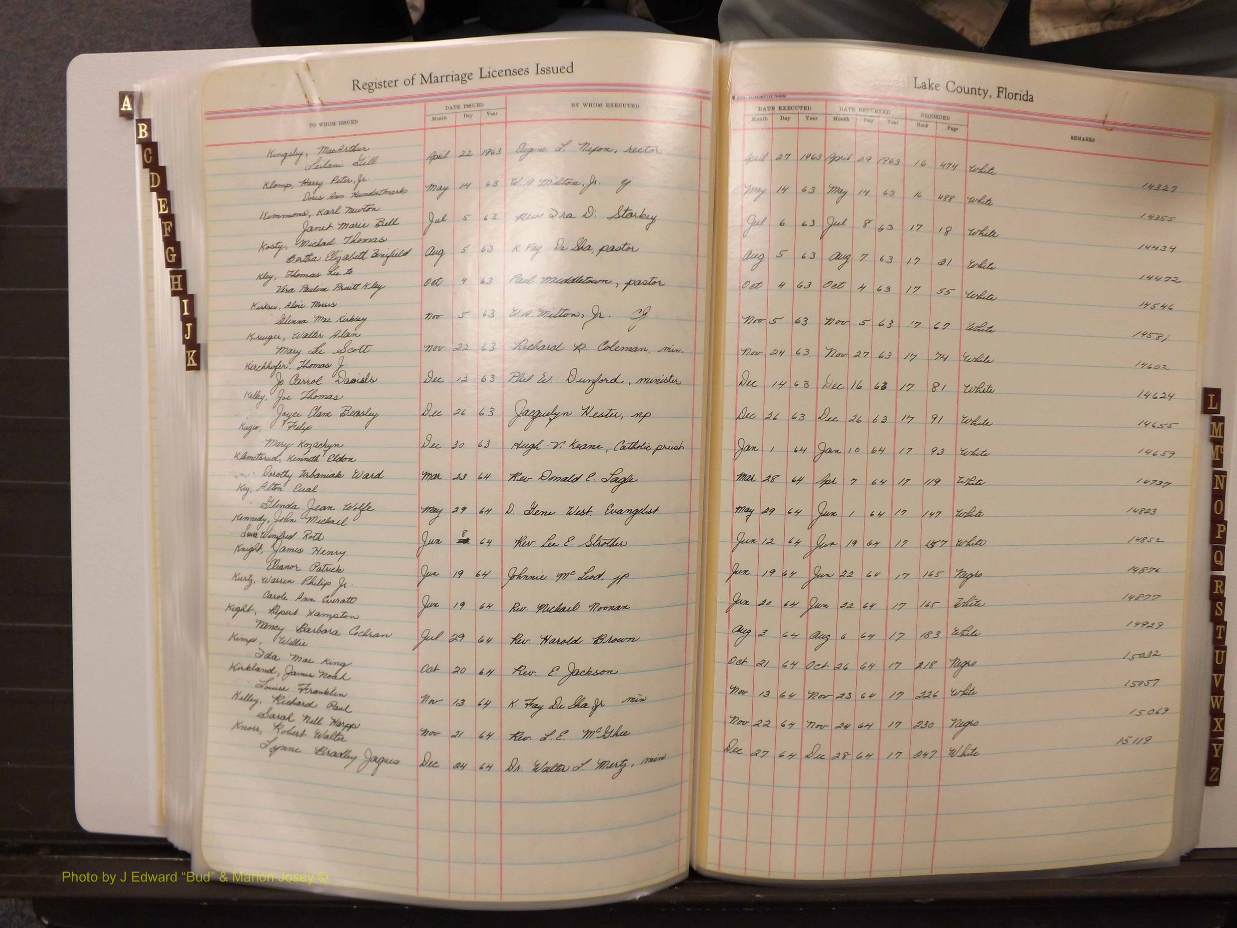 Lake Co, FL Marriage Book 4, 1959-1964 Index K3.JPG