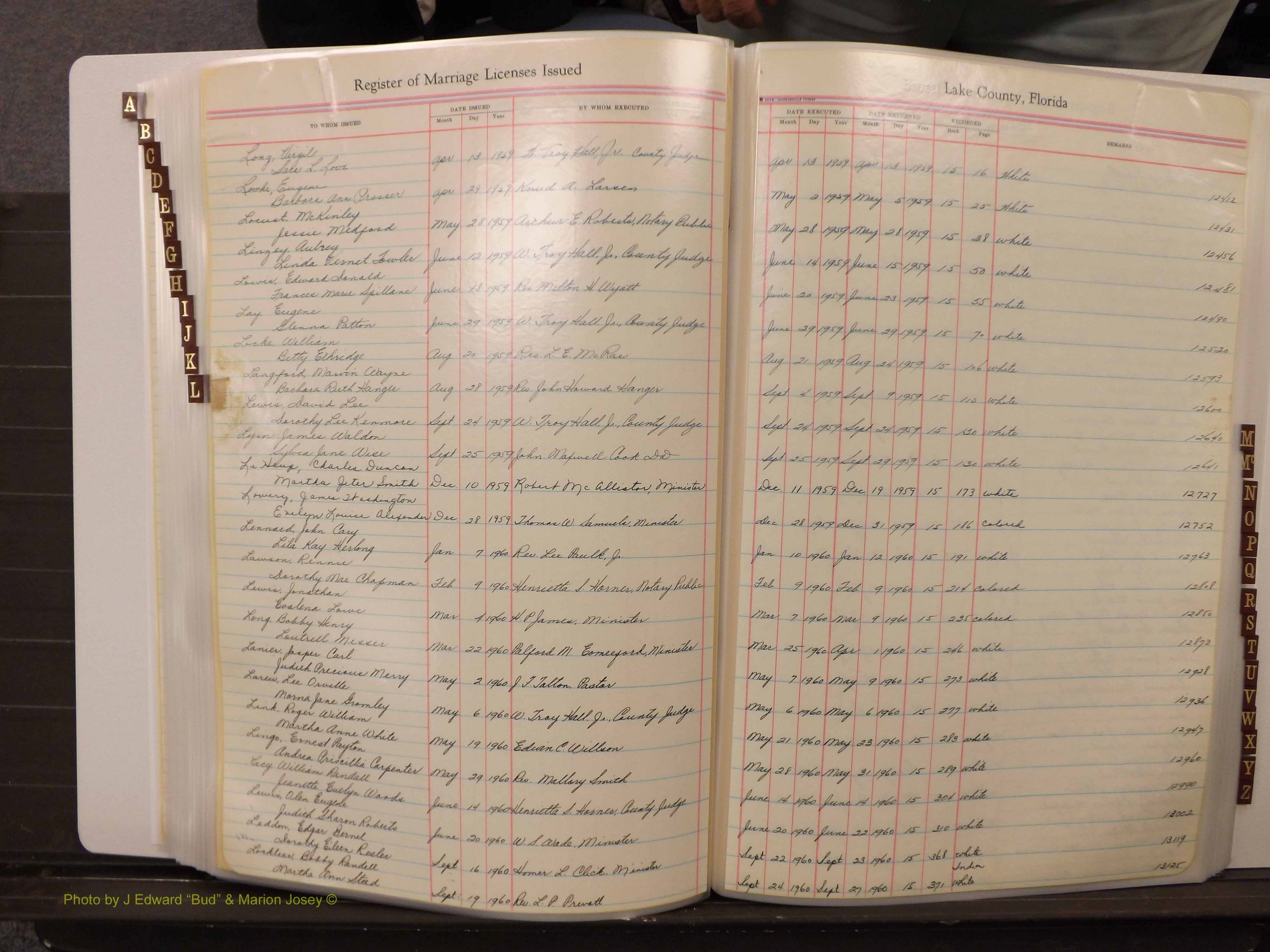 Lake Co, FL Marriage Book 4, 1959-1964 Index L.JPG