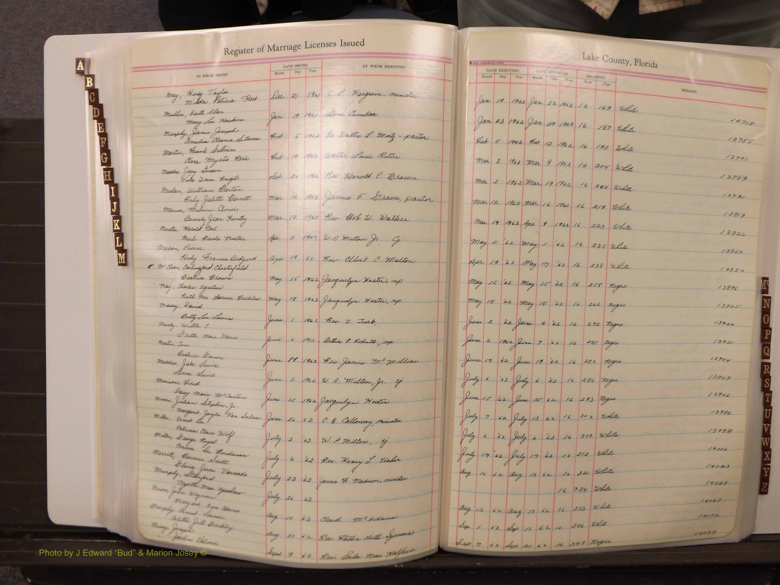 Lake Co, FL Marriage Book 4, 1959-1964 Index M5.JPG