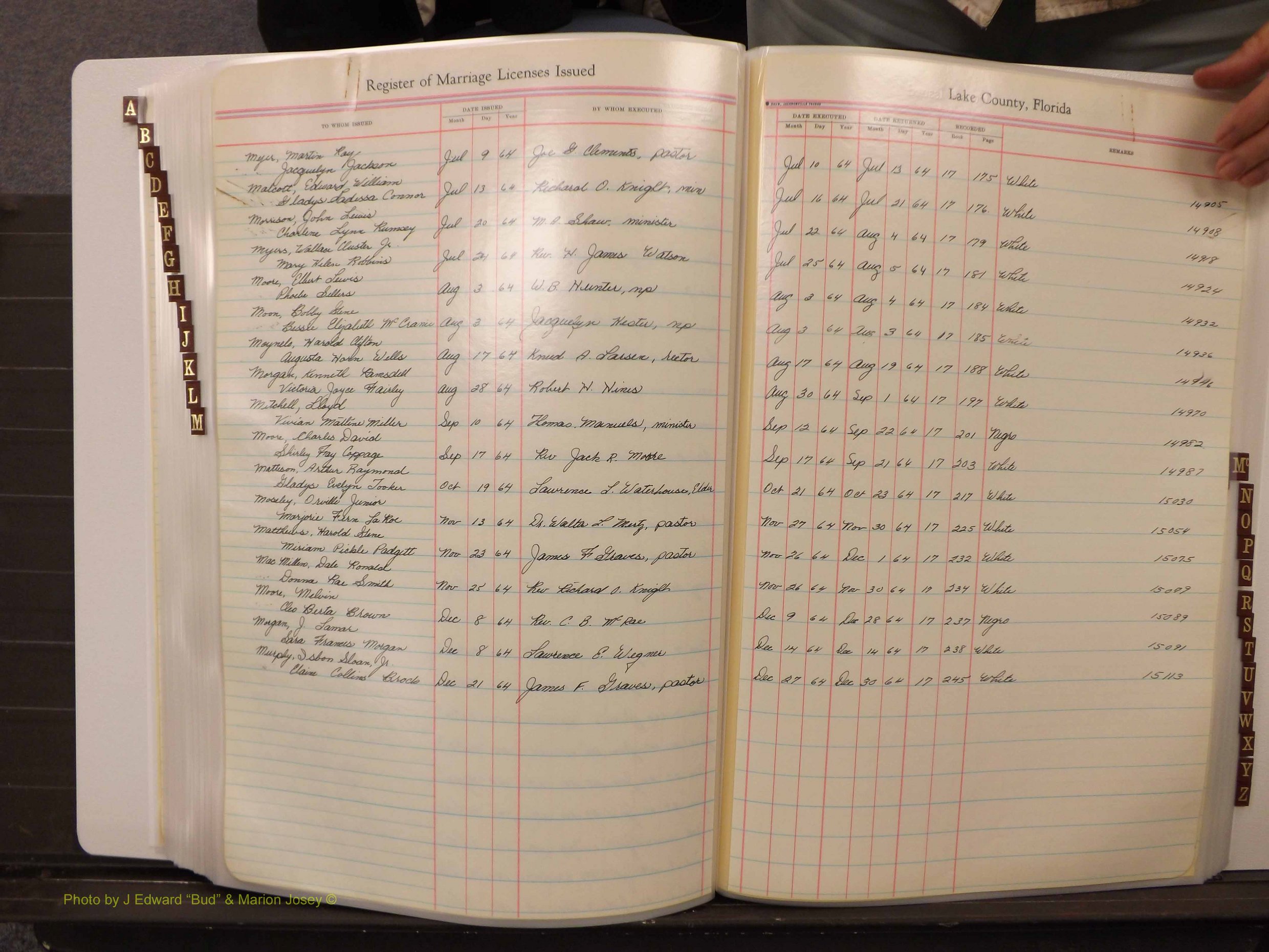 Lake Co, FL Marriage Book 4, 1959-1964 Index M8.JPG