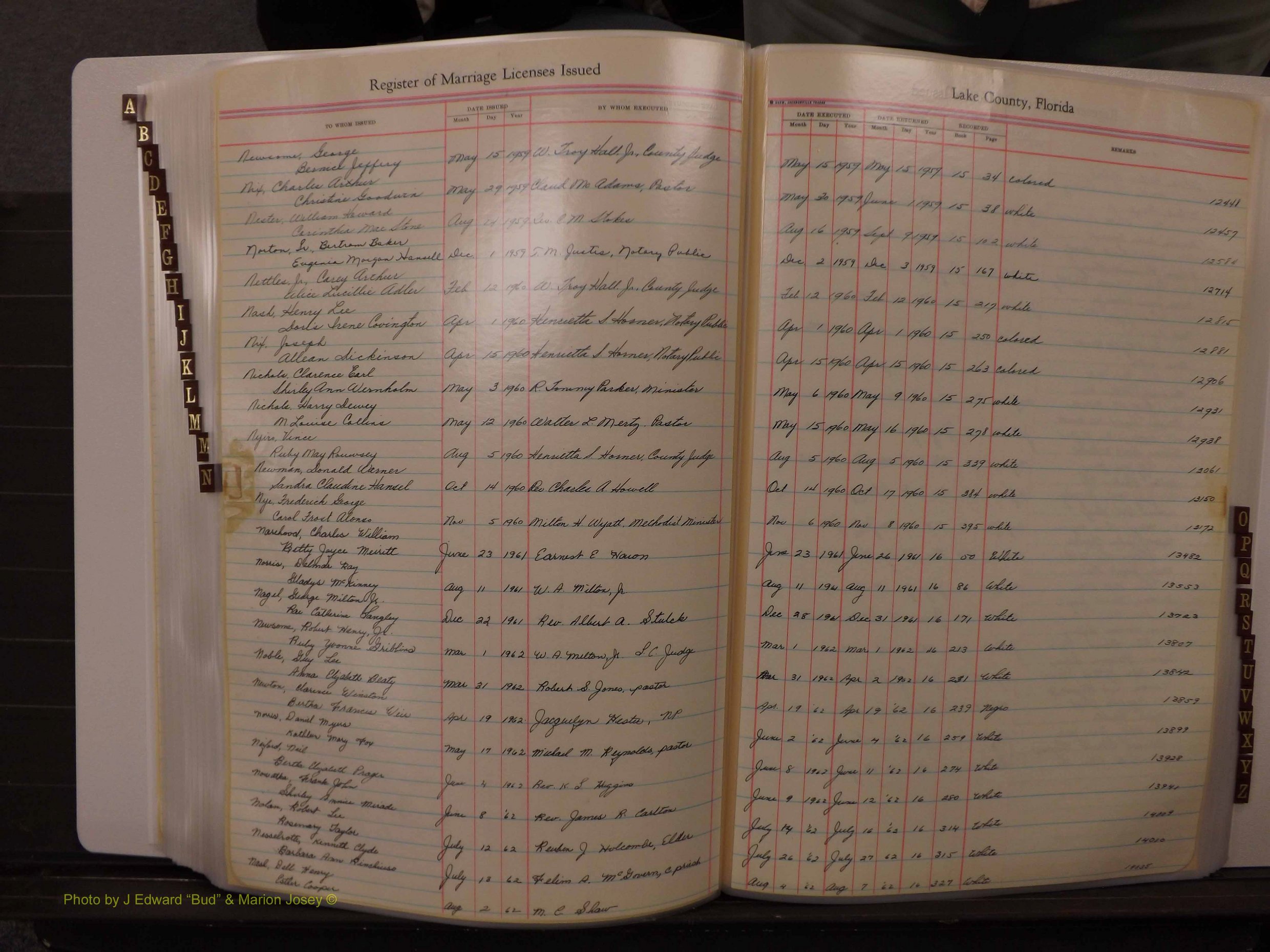 Lake Co, FL Marriage Book 4, 1959-1964 Index N.JPG