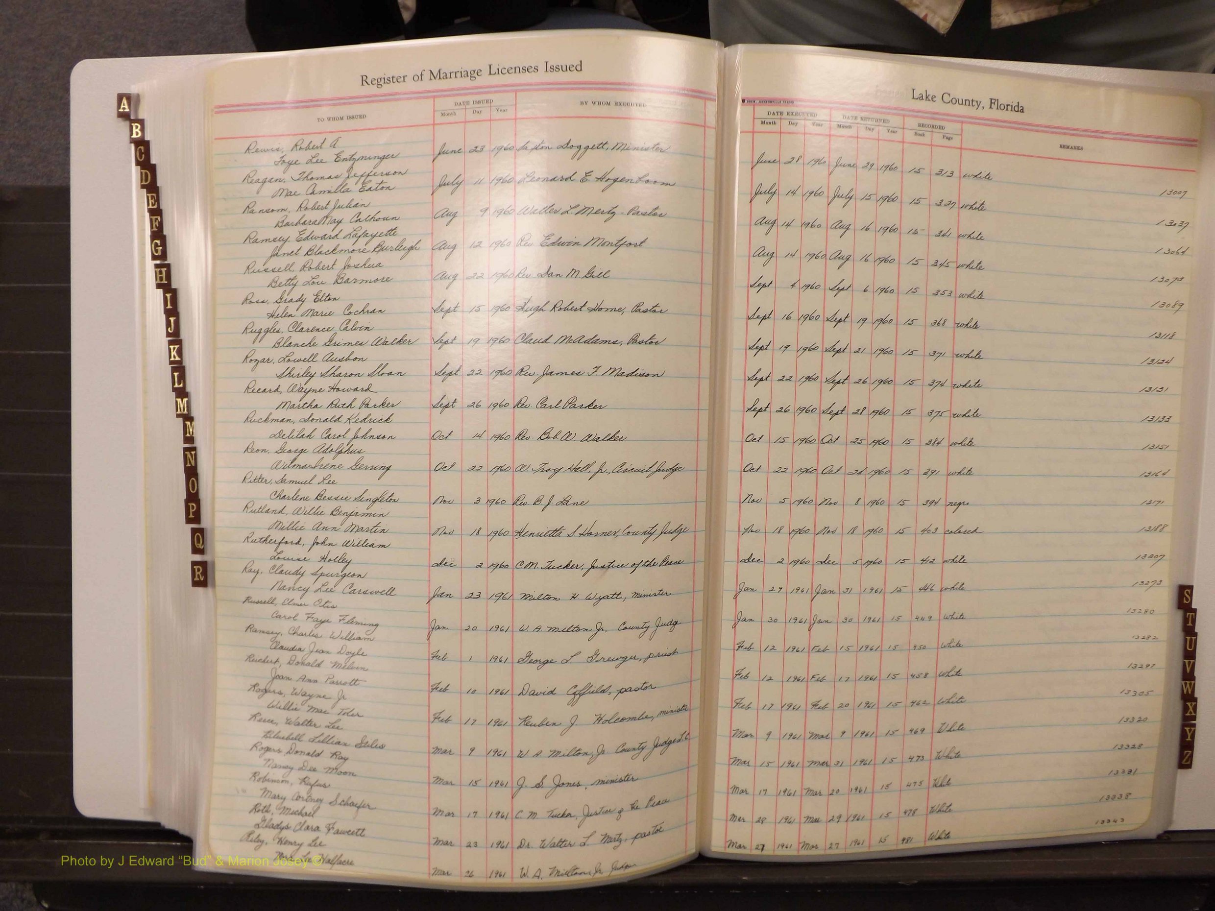 Lake Co, FL Marriage Book 4, 1959-1964 Index R2.JPG