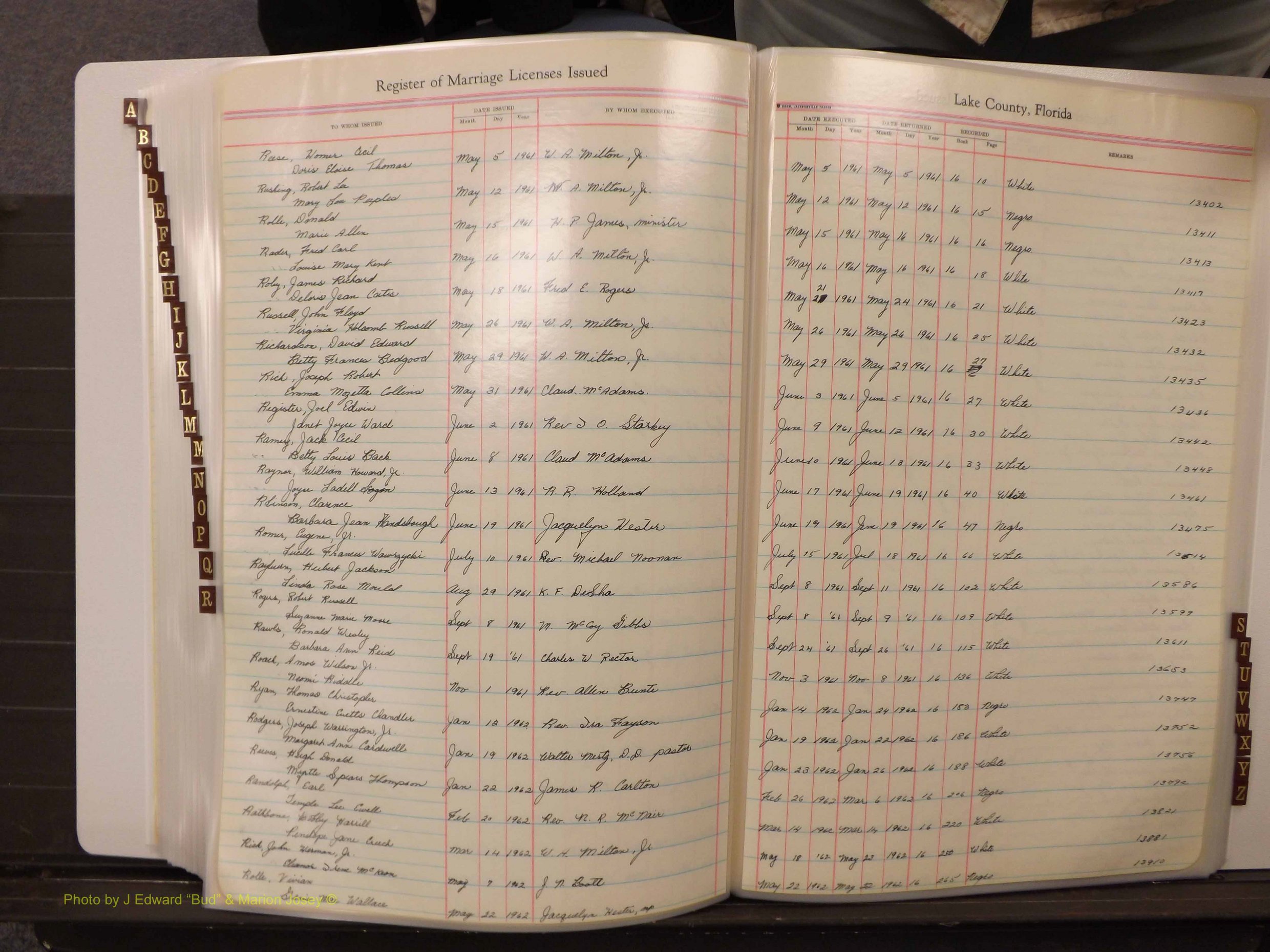 Lake Co, FL Marriage Book 4, 1959-1964 Index R3.JPG