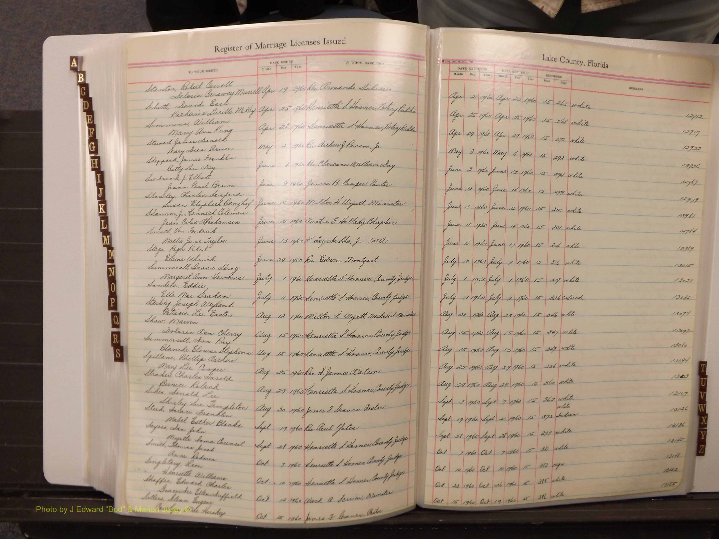 Lake Co, FL Marriage Book 4, 1959-1964 Index S3.JPG