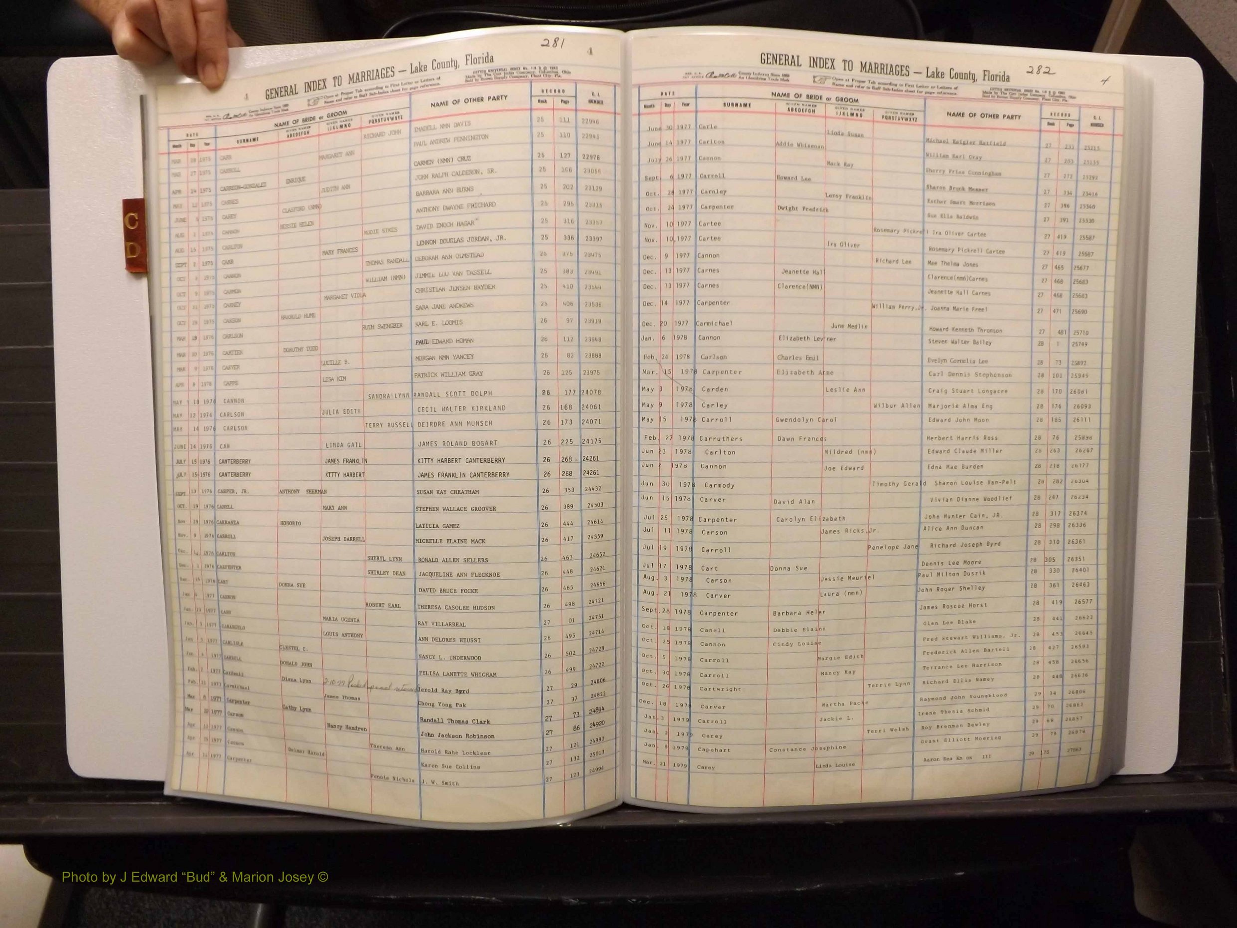 Lake Co, FL Marriage Index C-D, 1889-1986 (111).JPG