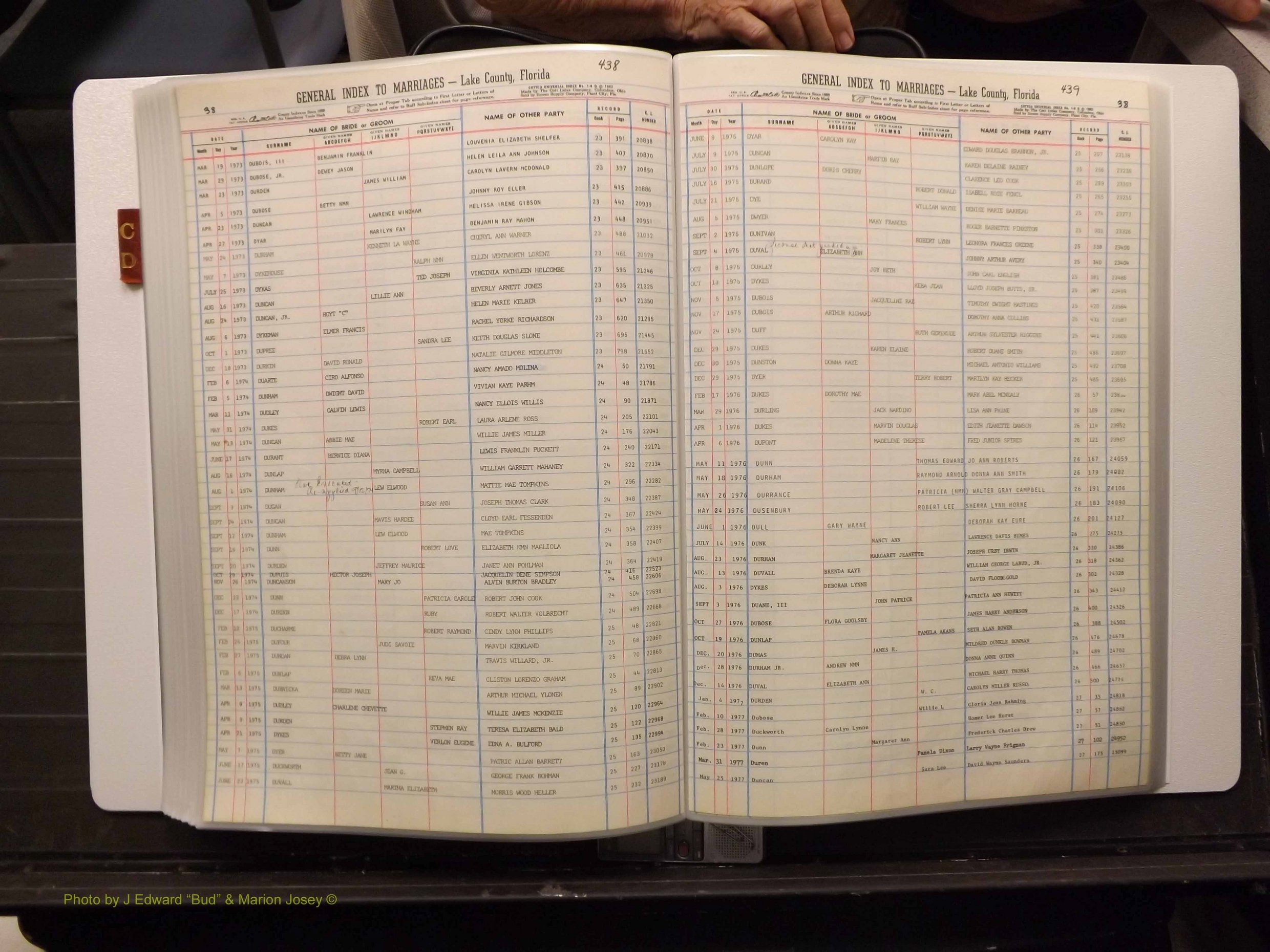 Lake Co, FL Marriage Index C-D, 1889-1986 (197).JPG