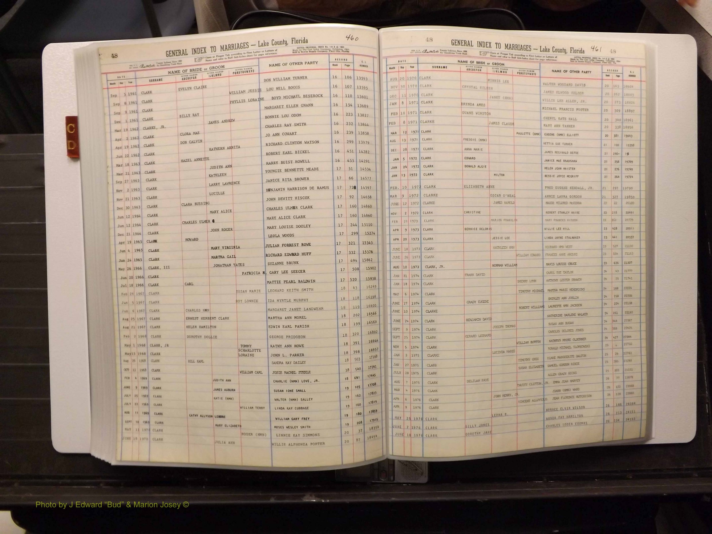 Lake Co, FL Marriage Index C-D, 1889-1986 (209).JPG