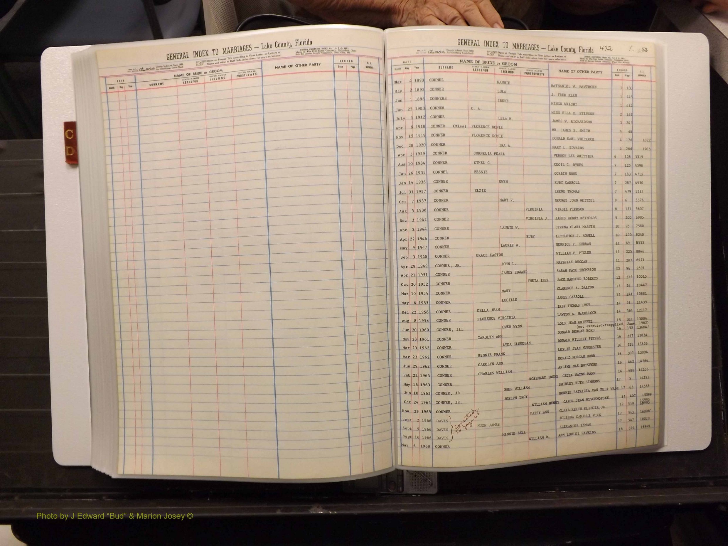 Lake Co, FL Marriage Index C-D, 1889-1986 (216).JPG