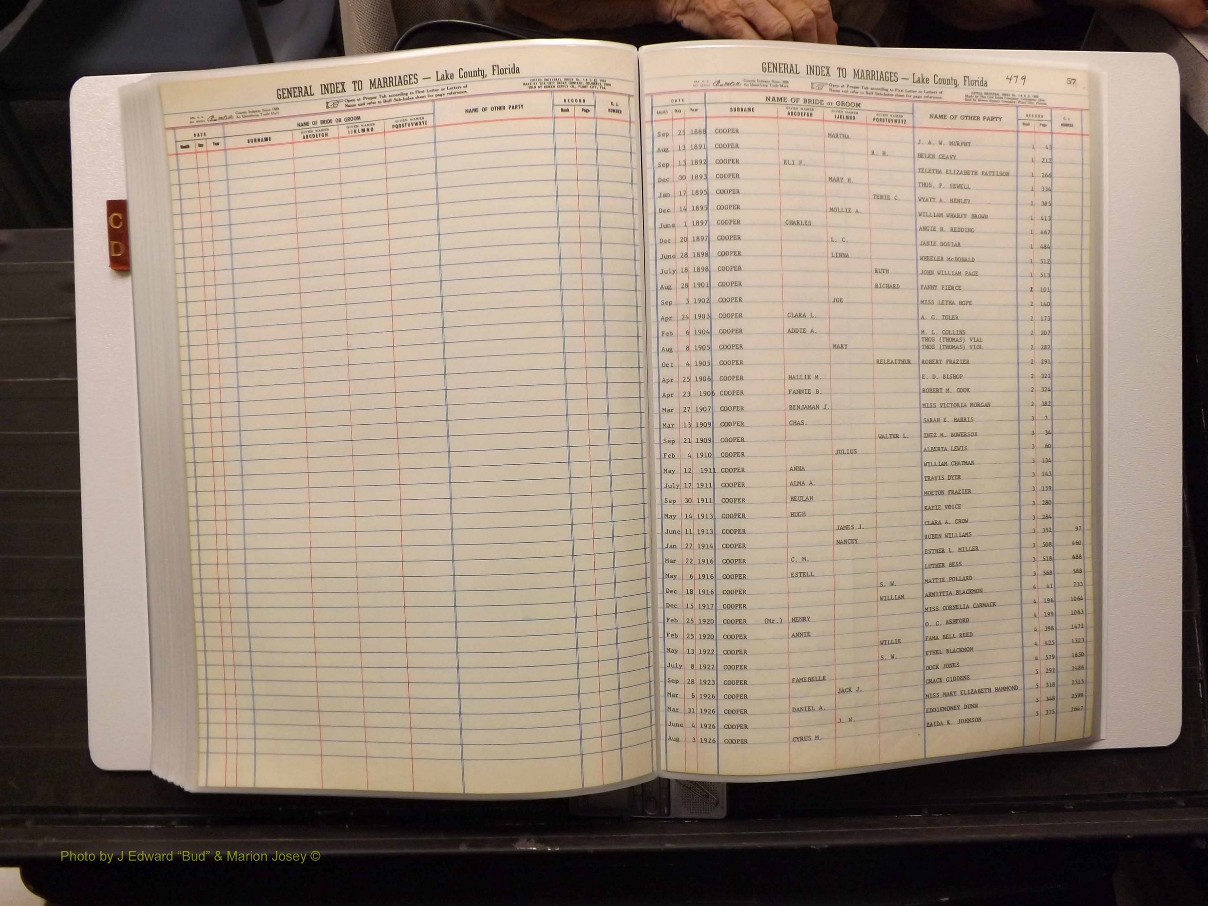 Lake Co, FL Marriage Index C-D, 1889-1986 (220).JPG