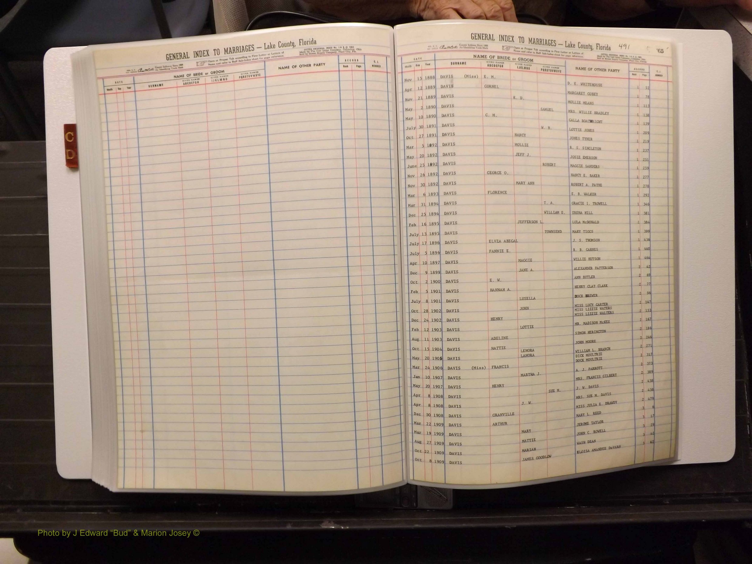 Lake Co, FL Marriage Index C-D, 1889-1986 (227).JPG