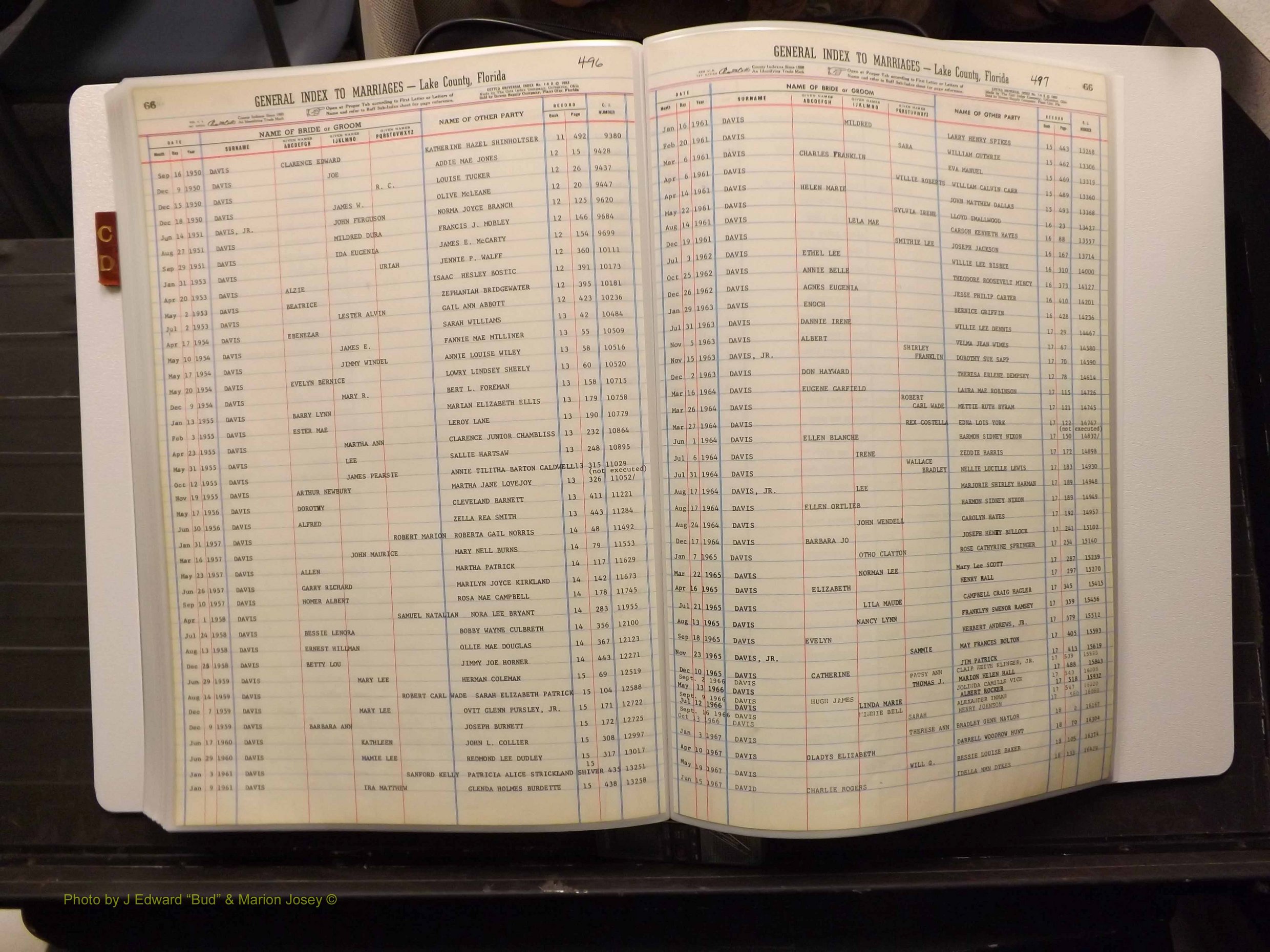 Lake Co, FL Marriage Index C-D, 1889-1986 (230).JPG