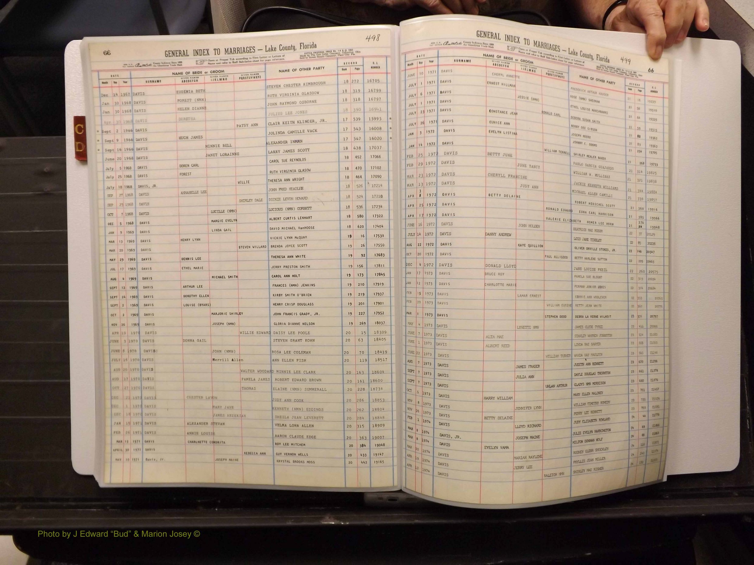 Lake Co, FL Marriage Index C-D, 1889-1986 (231).JPG