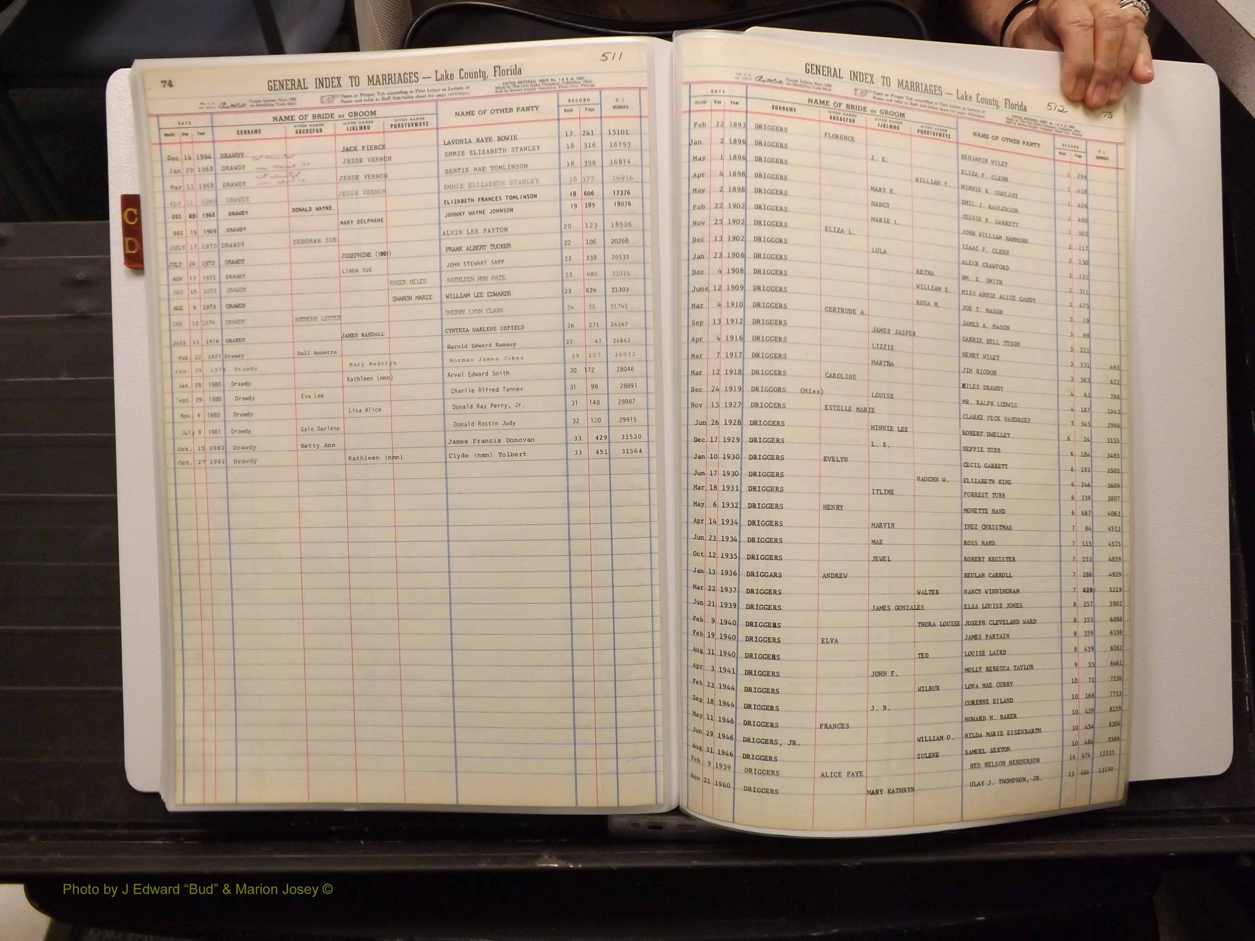 Lake Co, FL Marriage Index C-D, 1889-1986 (239).JPG