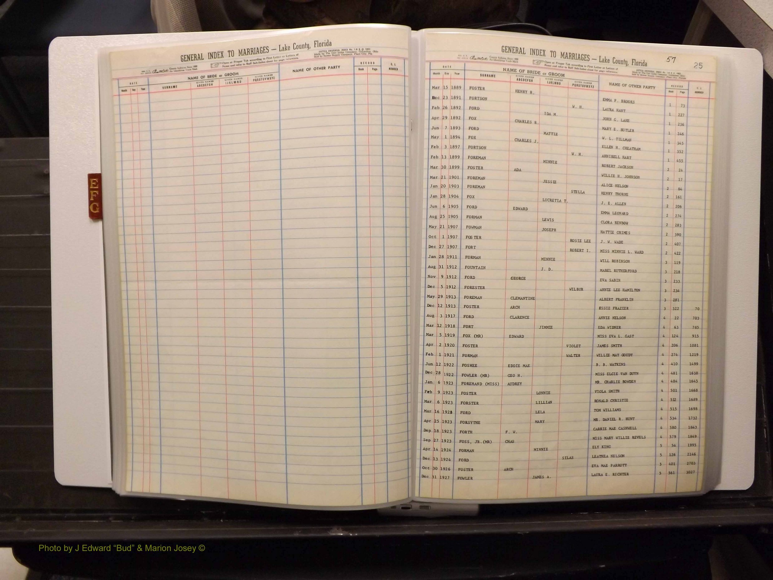 Lake Co, FL Marriage Index E-F-G, 1889-1986 (133).JPG