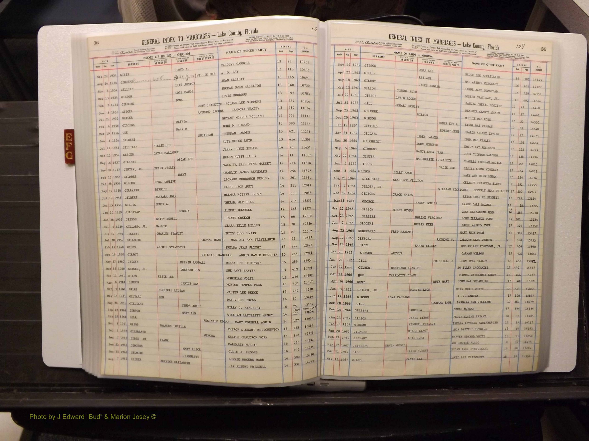 Lake Co, FL Marriage Index E-F-G, 1889-1986 (160).JPG